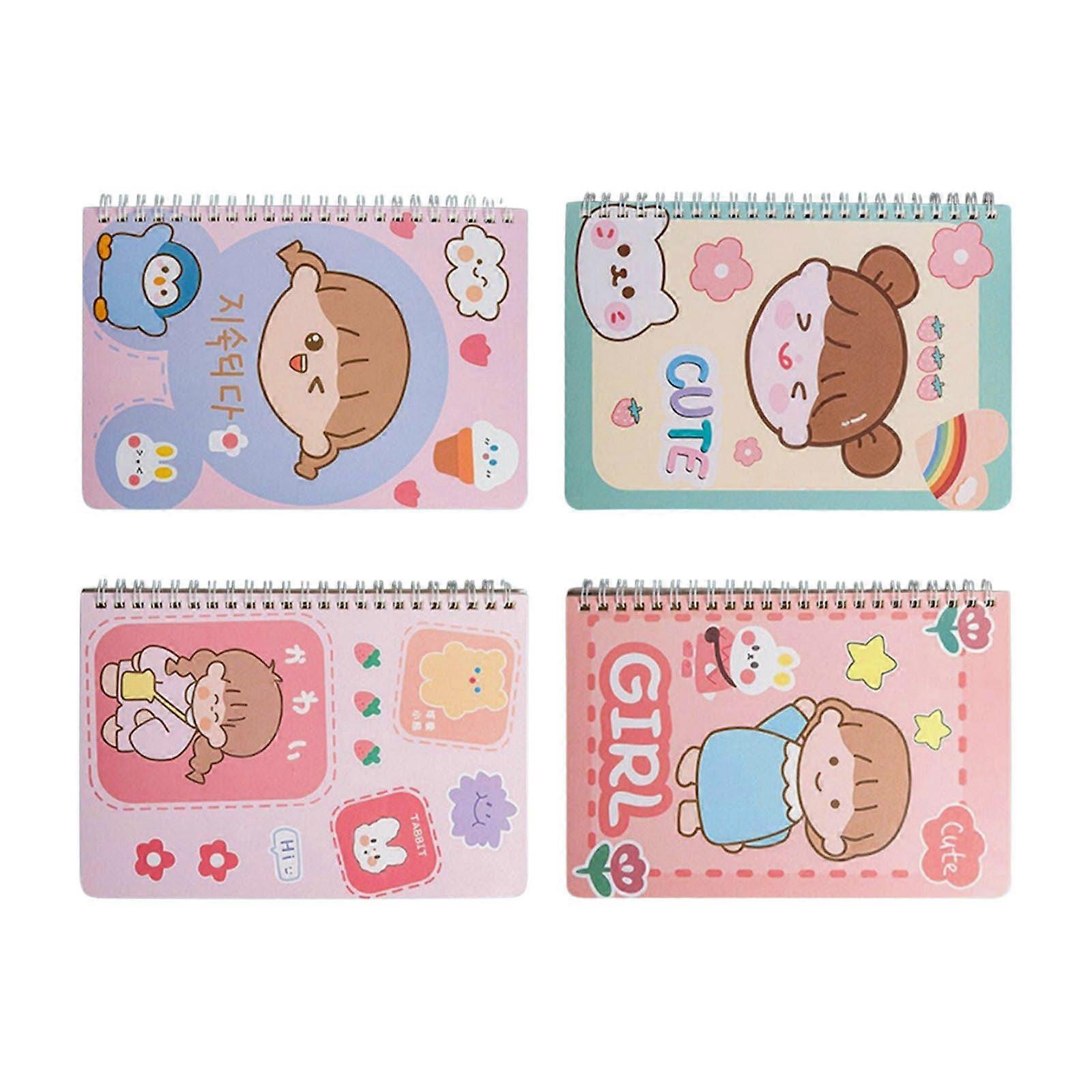 4 Pcs A 5 B5 Spirals Notebook Journal Notebook Business Notepads Cartoon Notebook Travel Notebook Stationery Notepads  B5