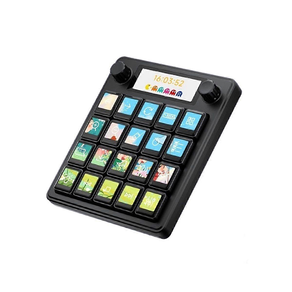 MK20 AI Voice Control Panel Onboard 20 X 0.85inch Mechanical LCD Macro Keys and 2.8inch Secondary U