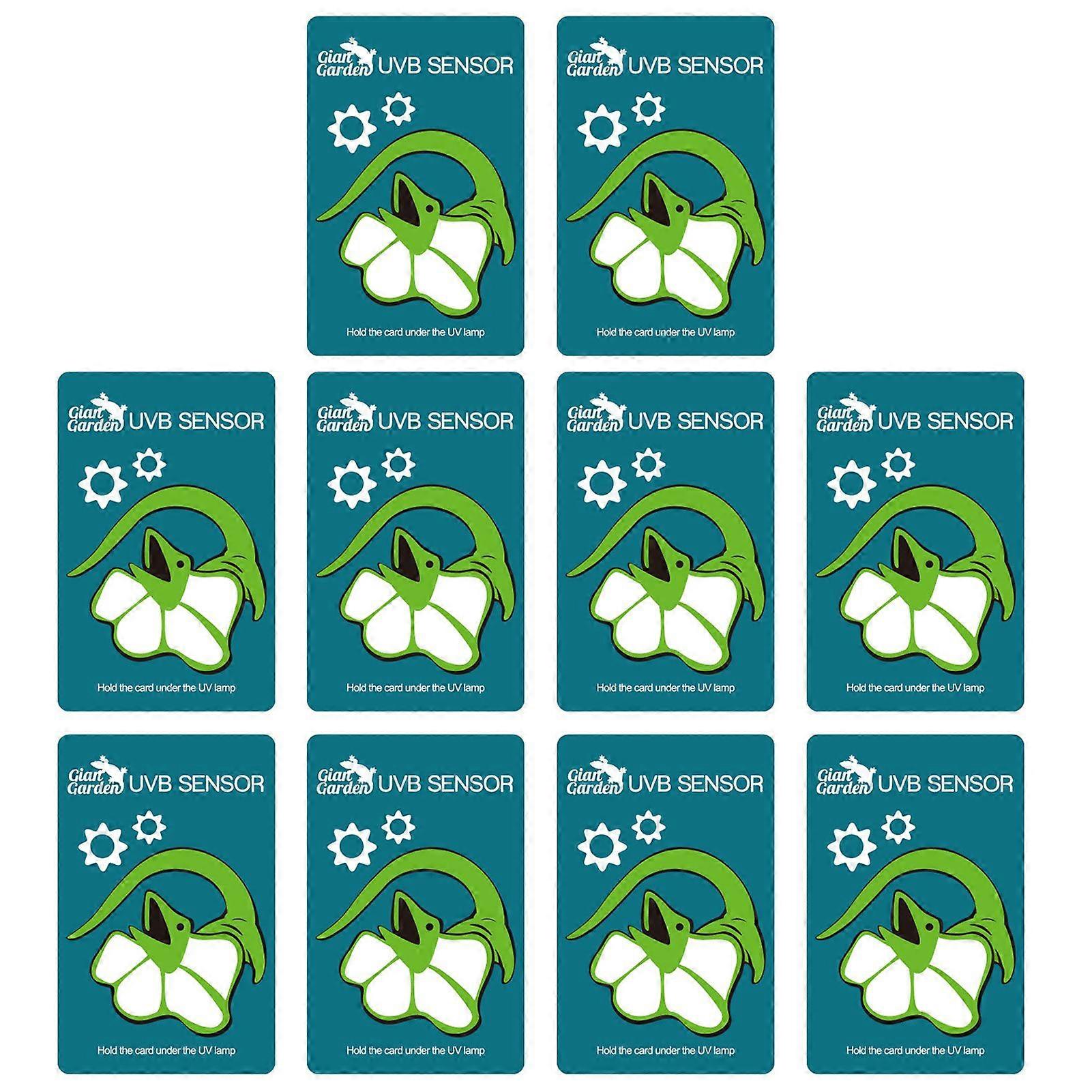 10pcs Uvb Indicator Test Card for Terrarium Ultraviolet Lamp Reusable Quick UVB Test Sensor Cards