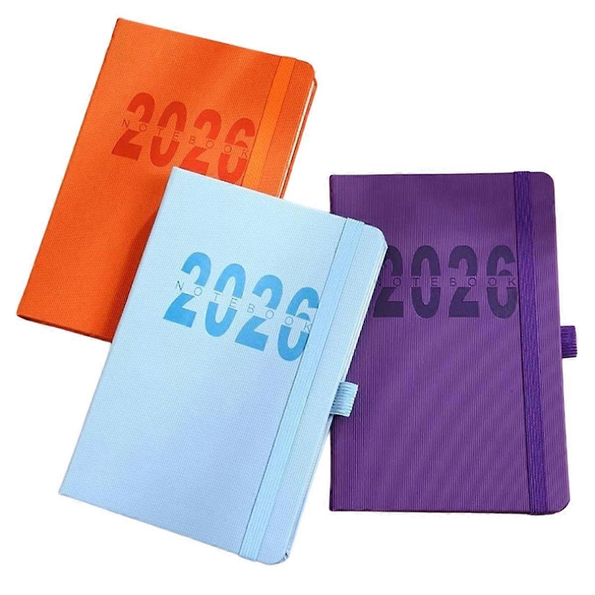 2026 Planner Notebook Daily Notepad Weekly Monthly Calendar Planner A5 Size with Faux Leather Cover 