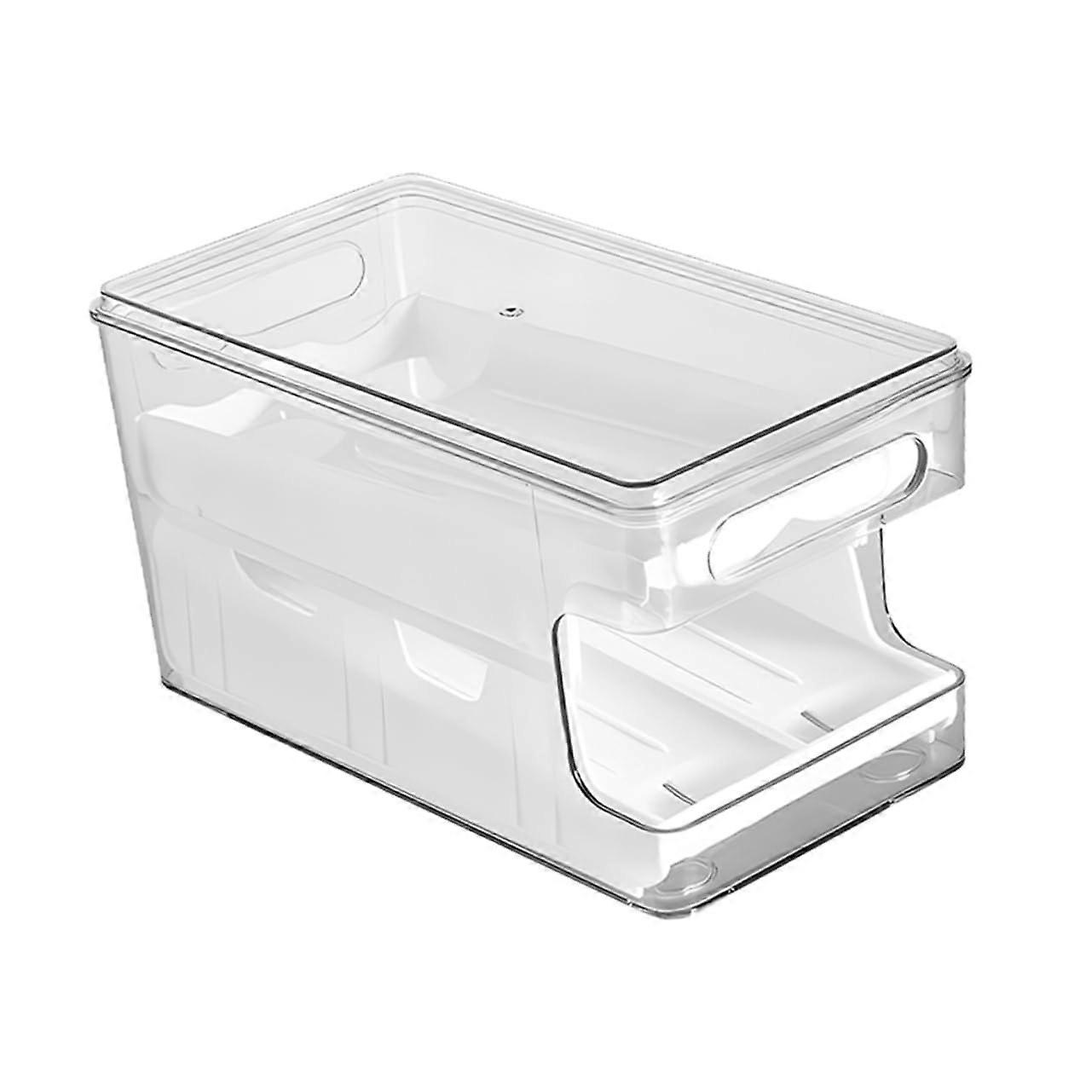 Egg Holder For Refrigerator Double Layer Storage Container Easy Slide Access