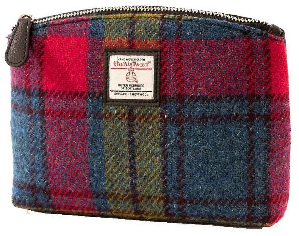 Maccessori Harris Tweed Small Cosmetic Pouch - Pink/Blue