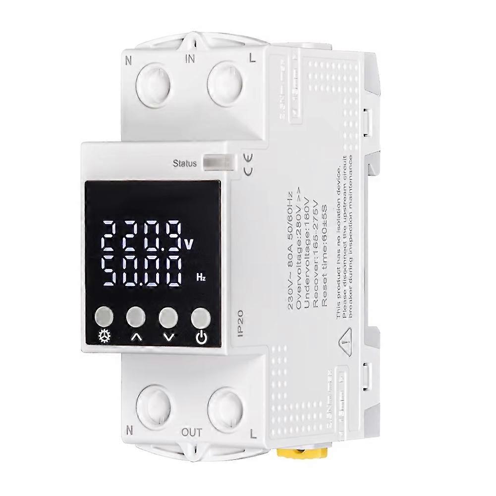 Tuya WiFi Smart Circuit Breaker 80A-Alarm Threshold Set Electricity Monitor V0 Fireproof Retardant APP Control