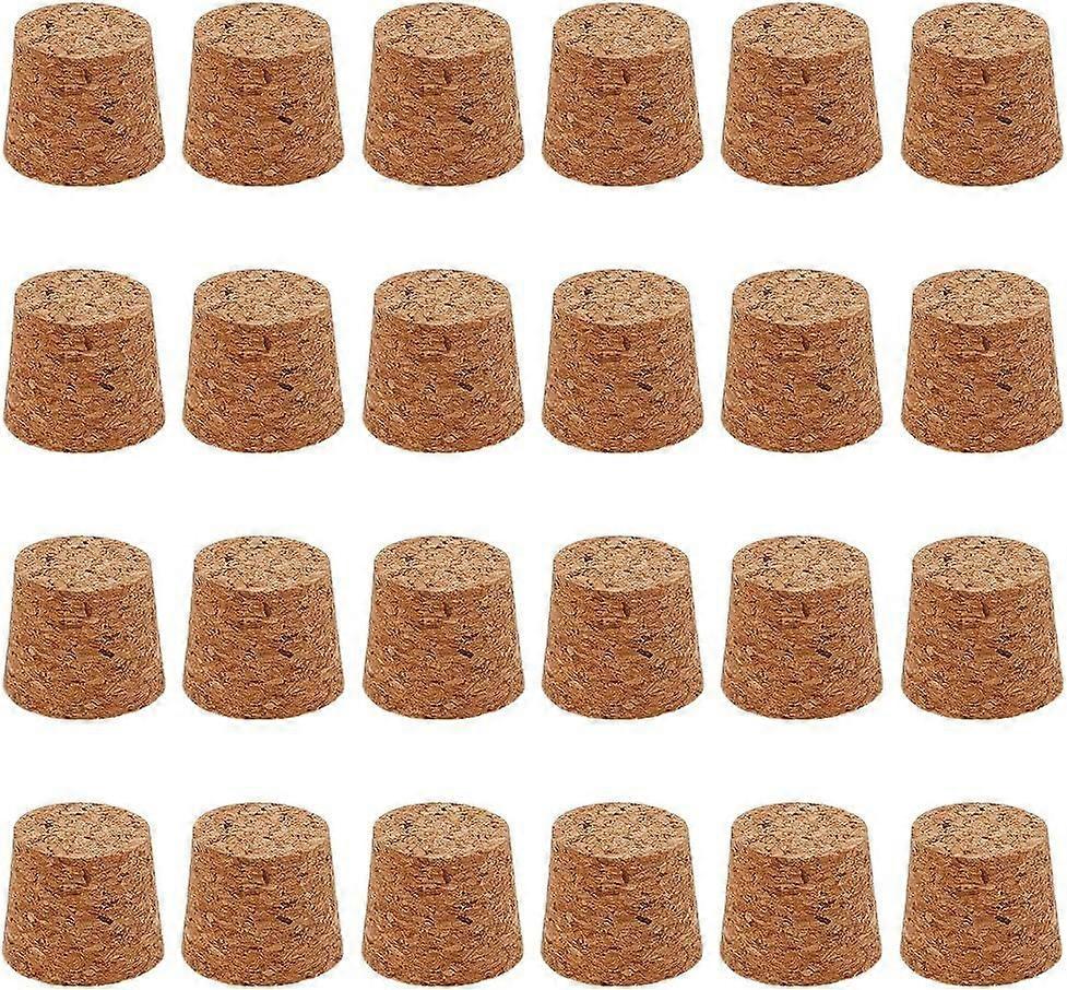 24 Pcs Light Brown/Tan Cork Bottle Stoppers Size 22 Conical Tapered Design Suitable for Wine Beer Jars More