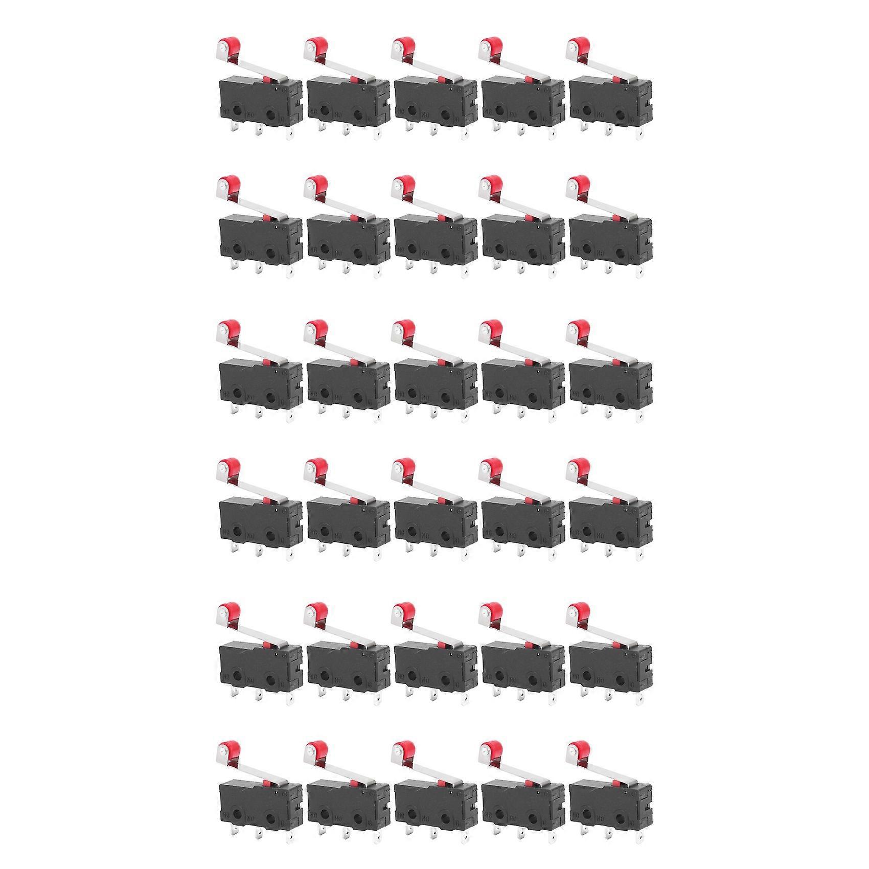 30 Pcs Mini Micro-Limit Switch Roller Lever Arm SPDT Snap Action LOT