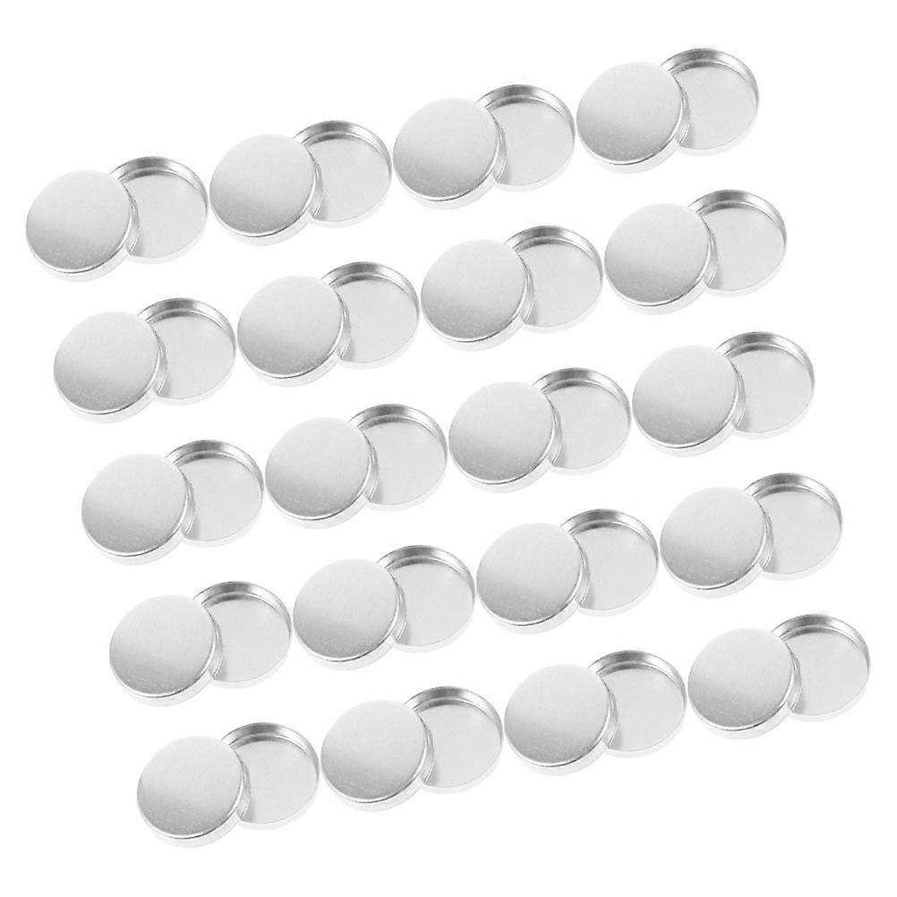 Silver Eyeshadow Pan Aluminum Makeup Tray for Storage Use 30Pcs