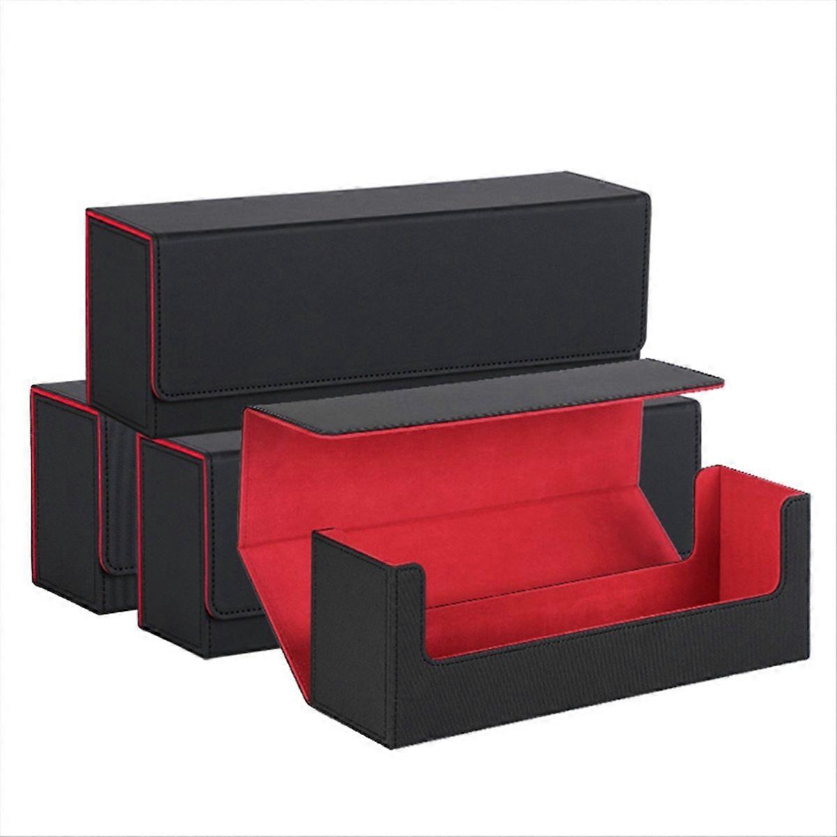 Card Storage Box for Trading Cards,PU Card Deck Case, Blue+Black