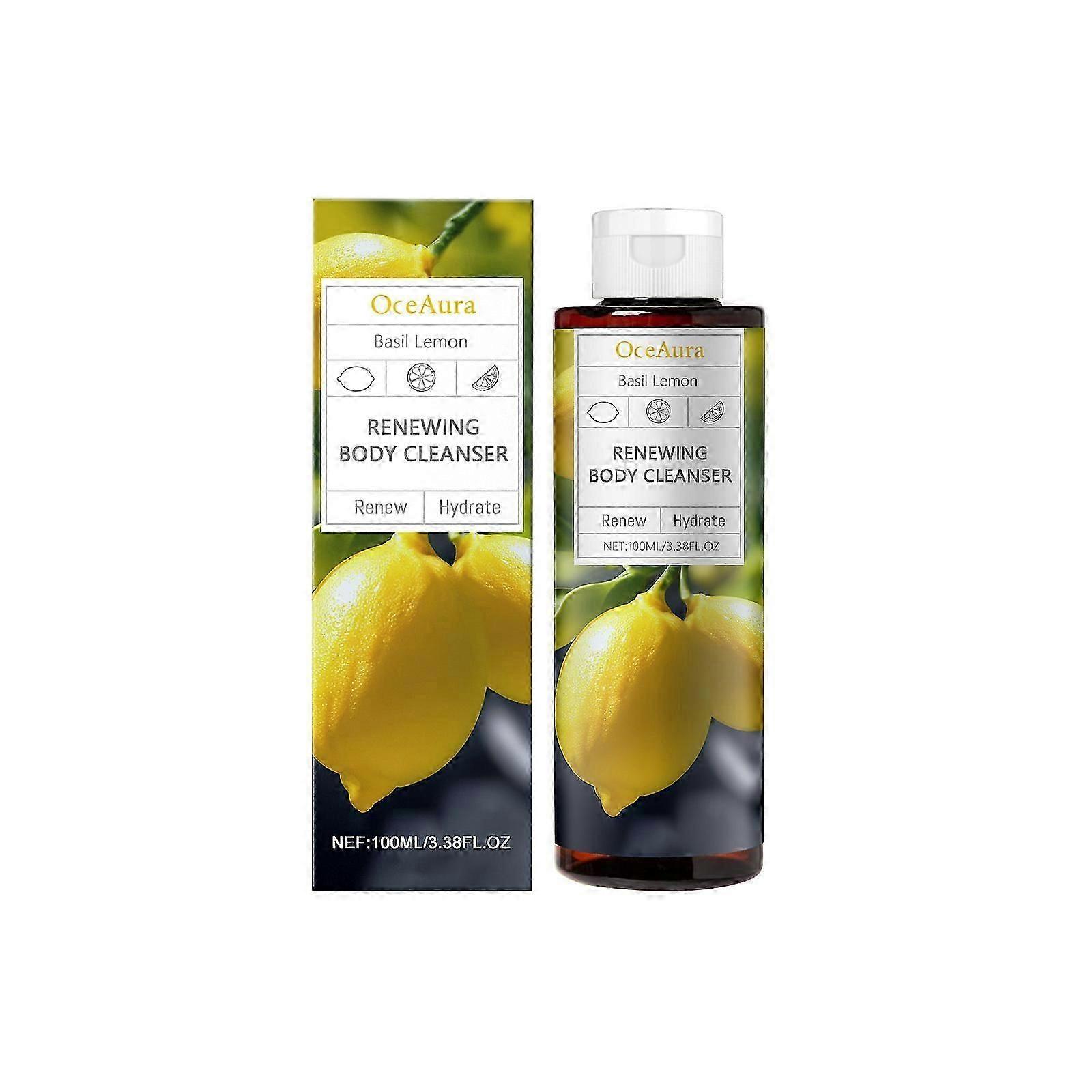 Basil  Lemon Hydrating Body Wash  Refreshing, Gentle, Natural Extracts