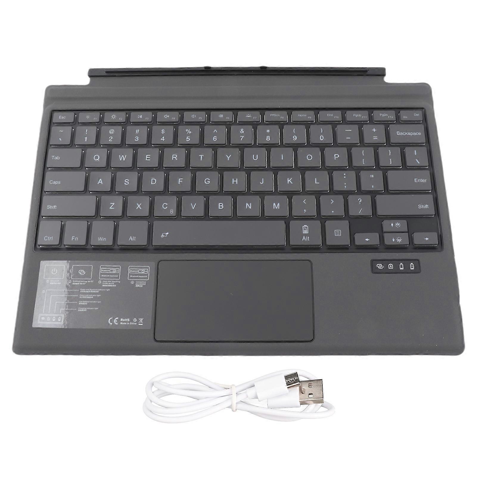 Wireless Bluetooth Keyboard with Touchpad Ultrathin 33ft Range Rechargeable Battery