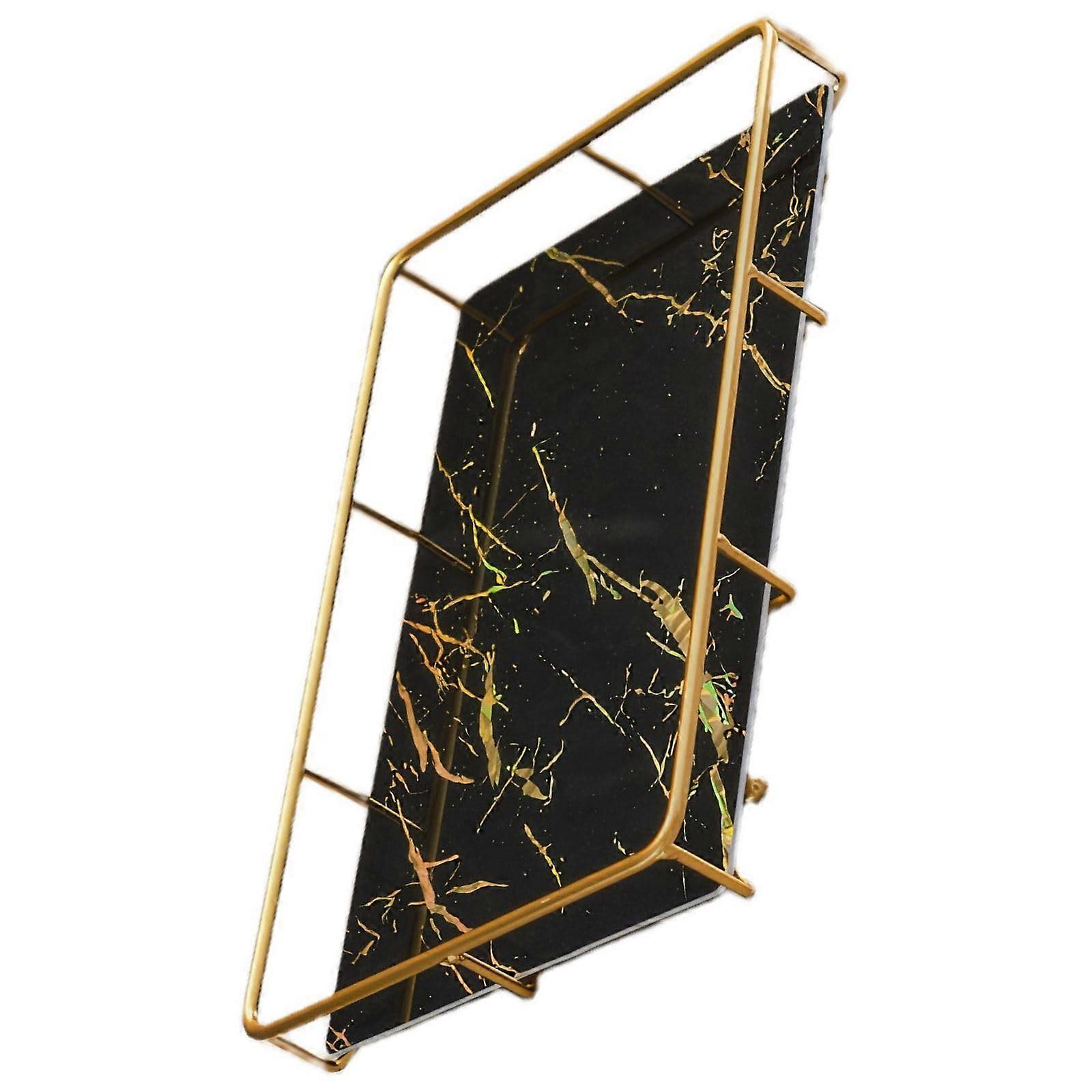 Bathroom Organizer with RustResistant Metal Countertop Storage Tray, Modern SpaceSaving Design