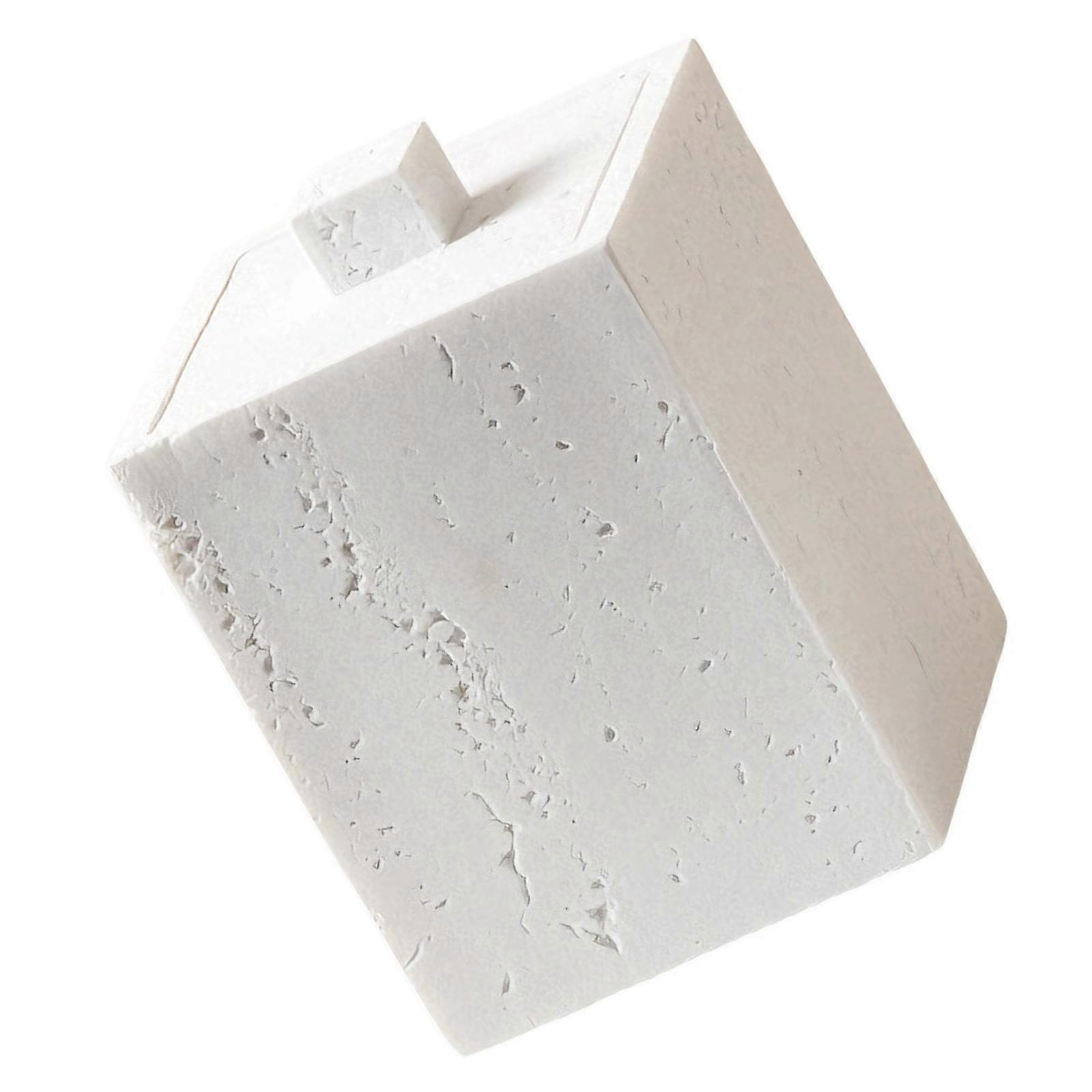 Desktop Resin Organizers Cotton Swabs And Toothpicks Wabi Sabi Stone Texture Convenient Size Easy To Cleaning Durable Multicolor