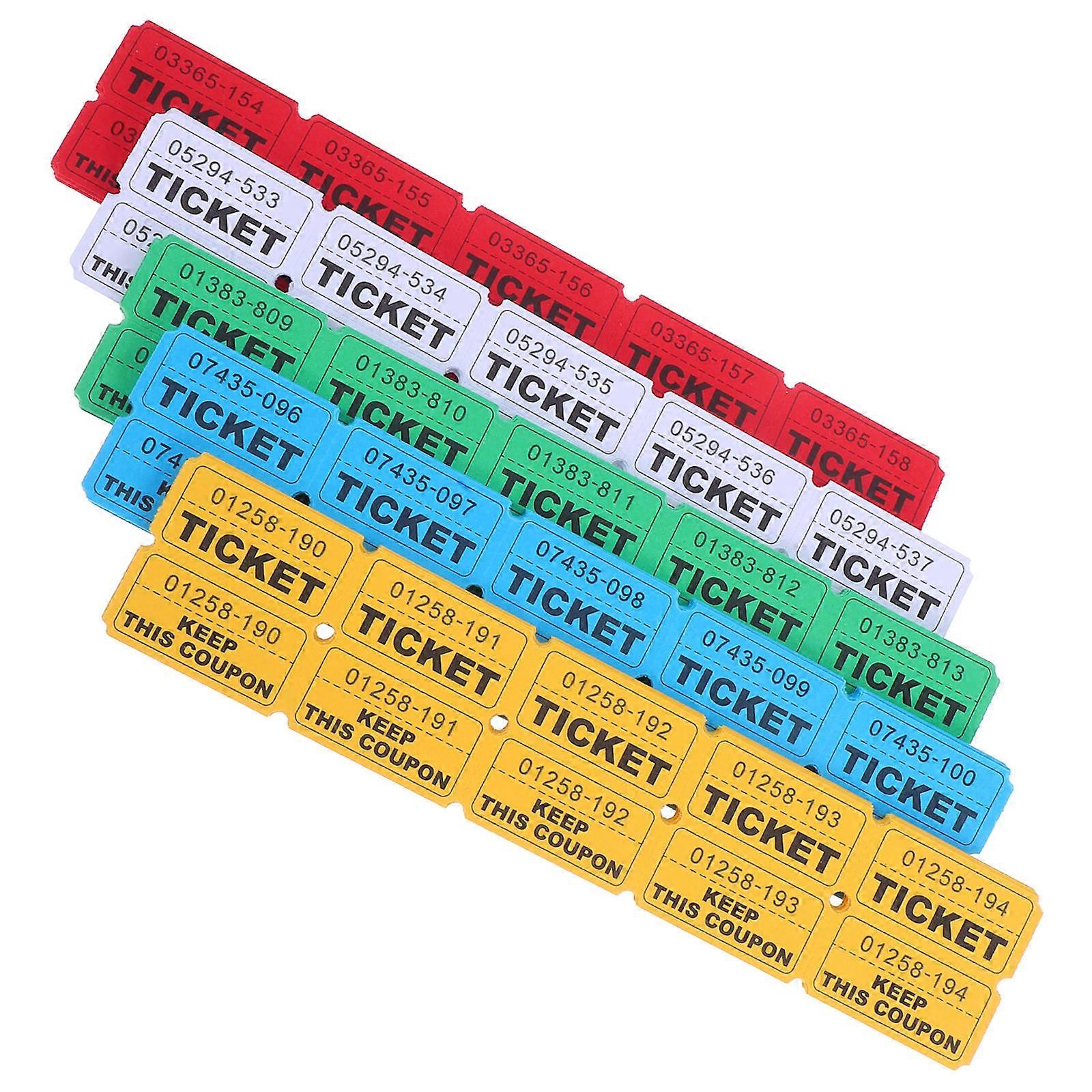 Raffle Tickets Paper Entry Tickets for 500Pairs Party Event Use