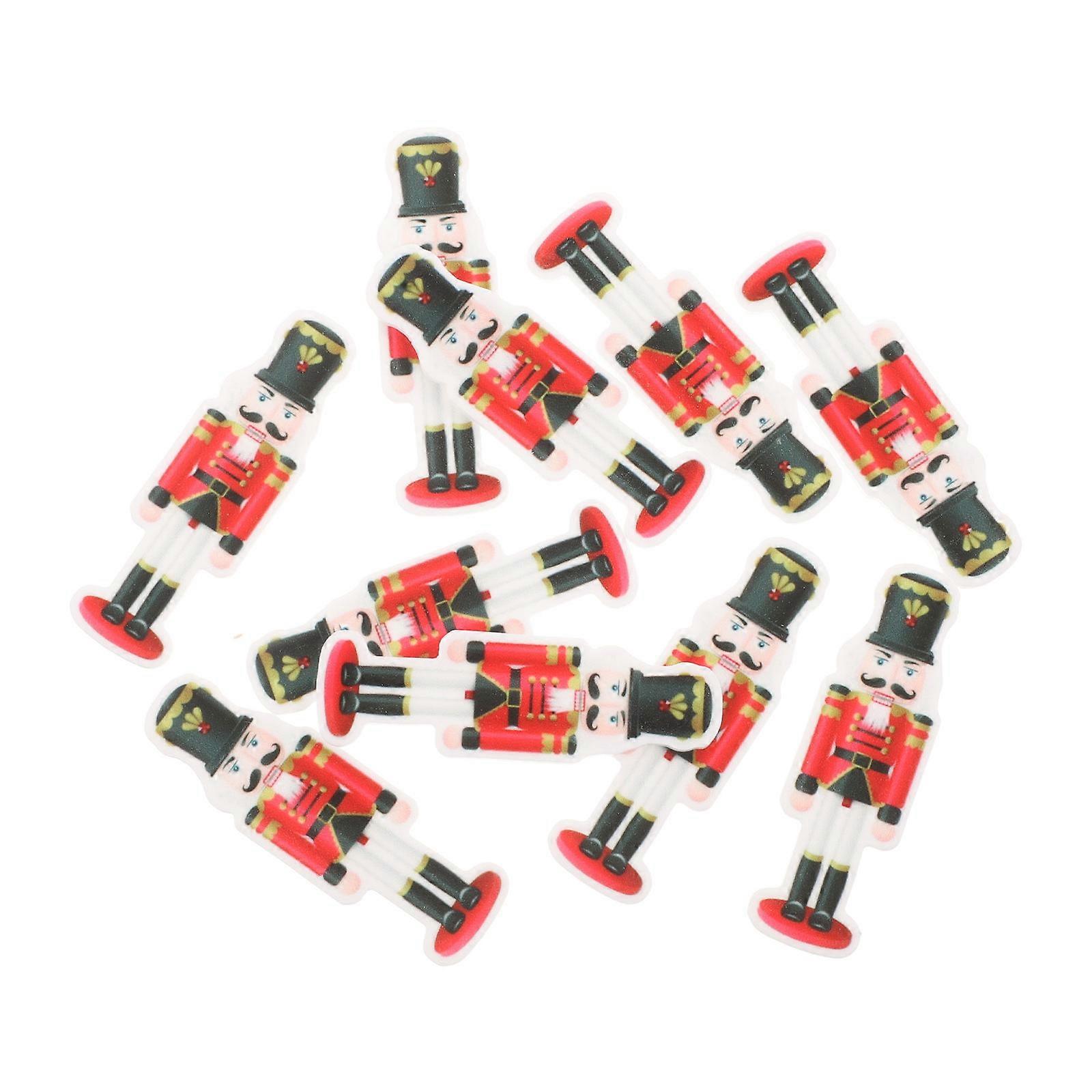 Holiday Nutcracker Fridge Stickers for Home Decor 10Pcs Resin Material