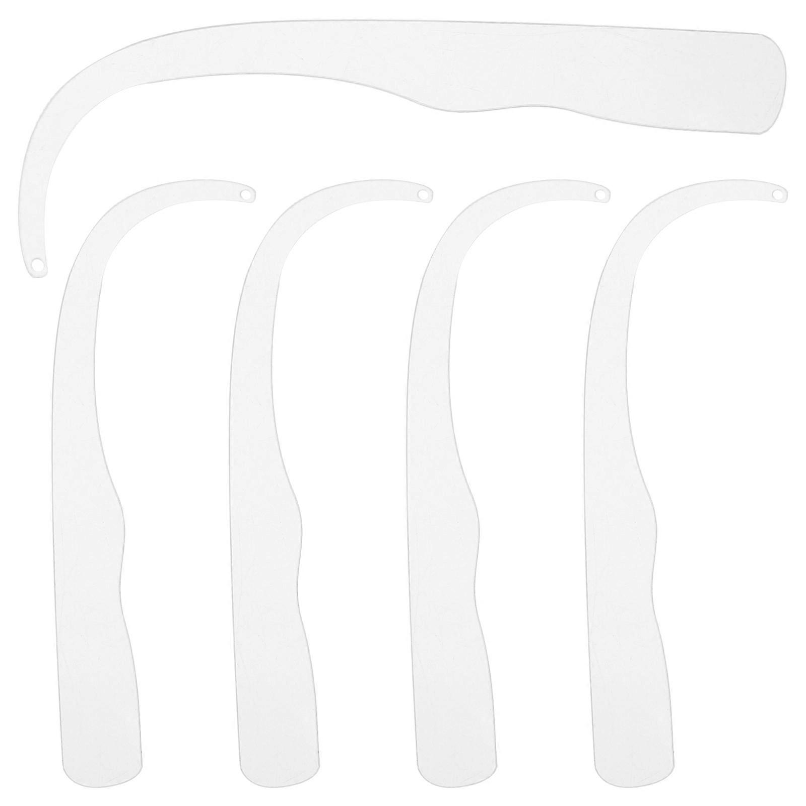 5pcs Curved Acrylic Earring Try On Sticks Display Tools Transparent Earring Display Supplies