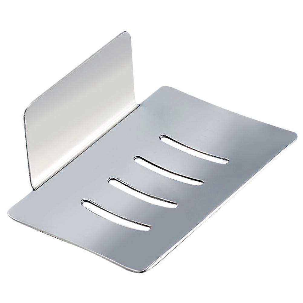 Silver Soap Dish Holder Wall Mounted Soap Rack for Bathroom Use 2Pcs