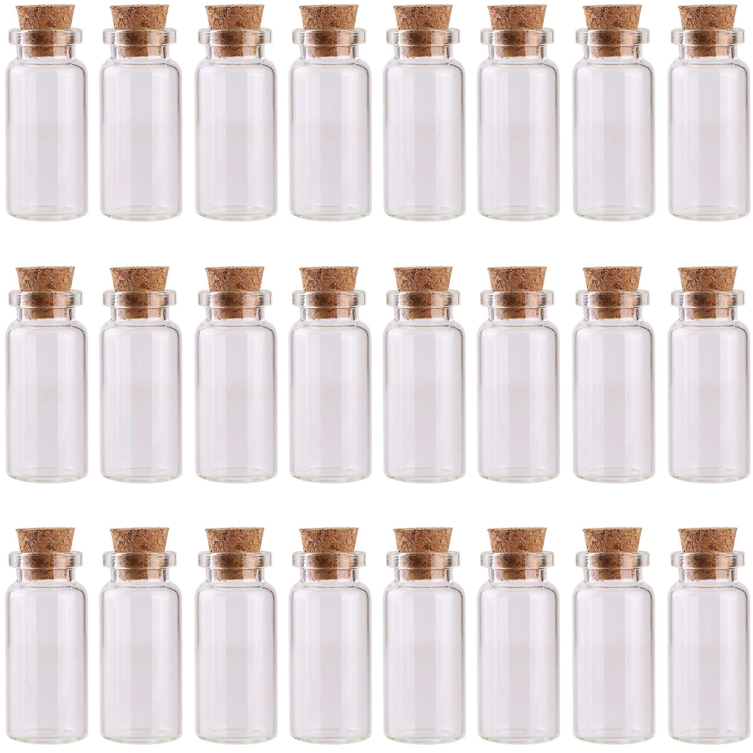 24PCS 10ml Glass Bottles with Cork Stoppers for Crafts, Wedding Favors and DIY Projects