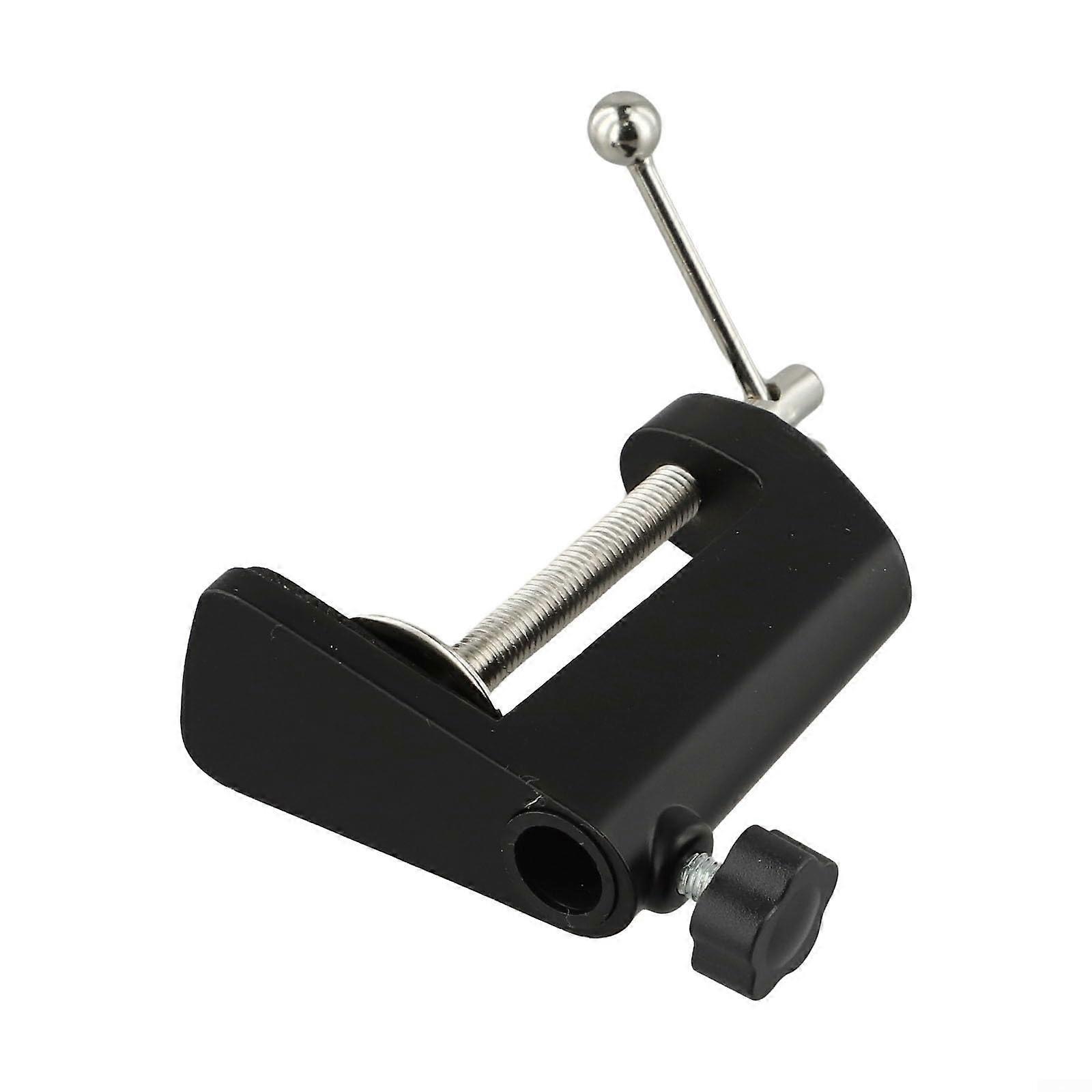 Aluminum Alloy Desk Lamp Base CShaped Clamp Bracket For Microphone Stand Table Edge 360 Rotation Black