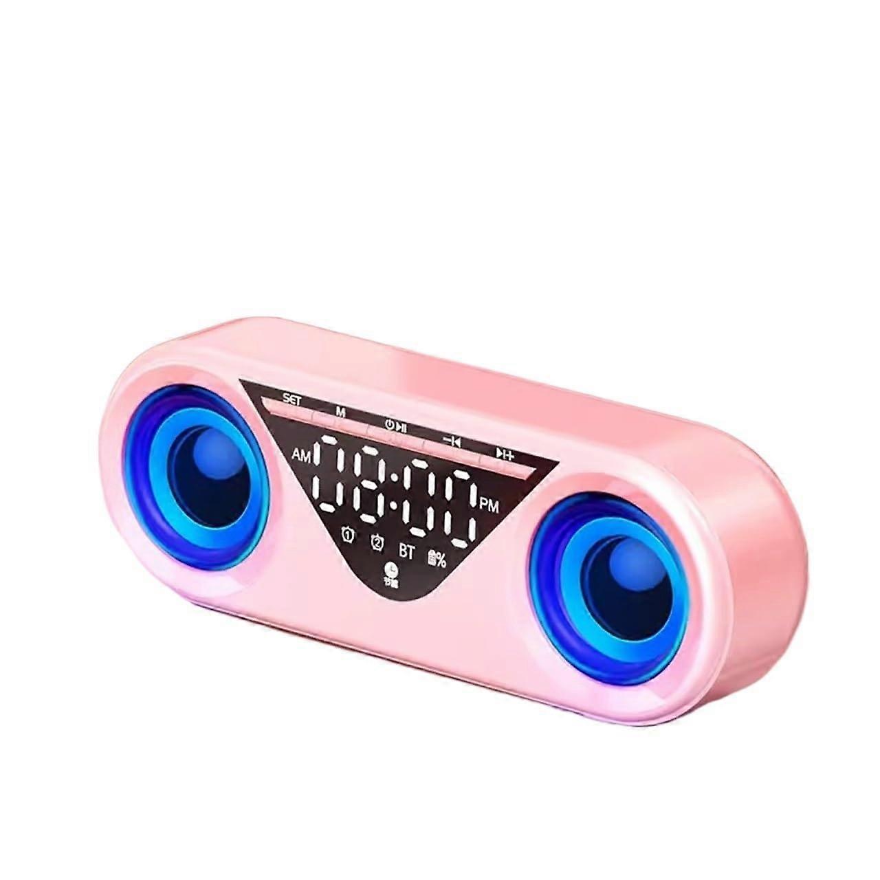 Subwoofer Electronic Alarm Clock Smart Speaker Small Audio Bluetooth Model D