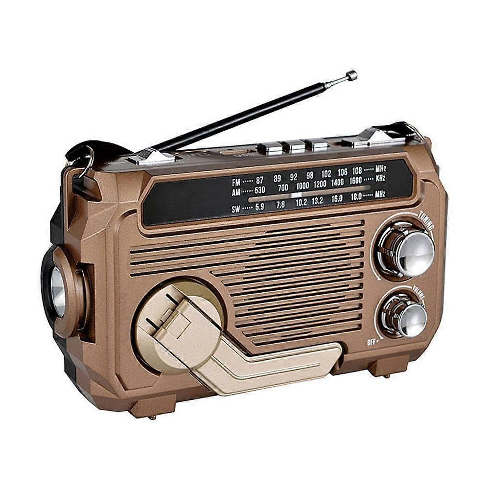 Emergency Solar Radio with Bluetooth 5.2, AM FM SW, Hand Crank, USB and TF Card Support