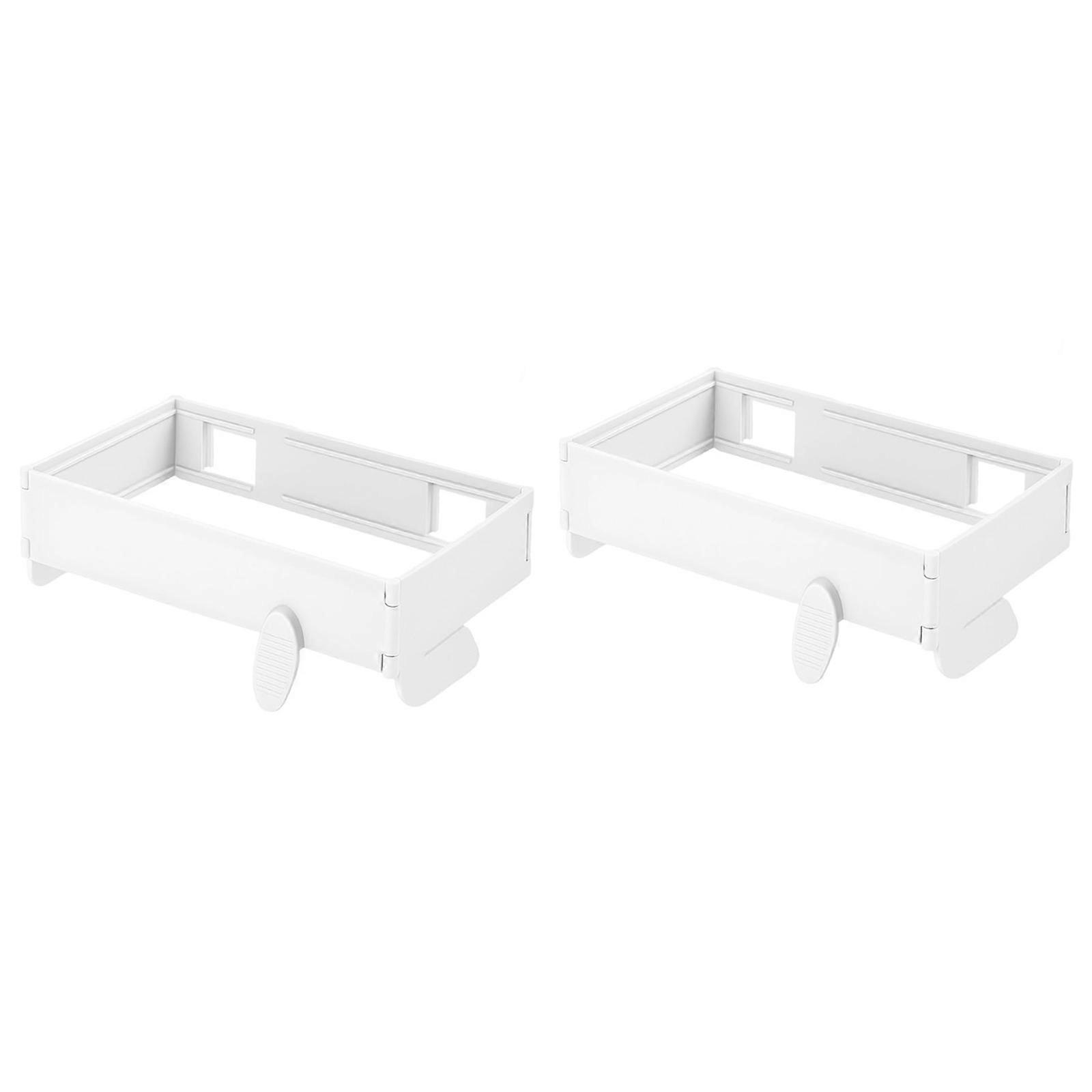 Foldable Magnetic Design Garbage Bins Quick Setup for Kitchen Multiple Room Use Durable Rack  White