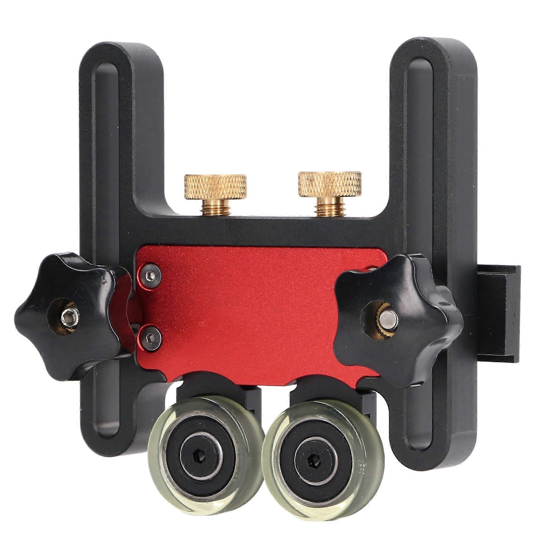 Adjustable Aluminum Table Saw Guide Rail with Double Wheels for Precision Woodworking Cutting