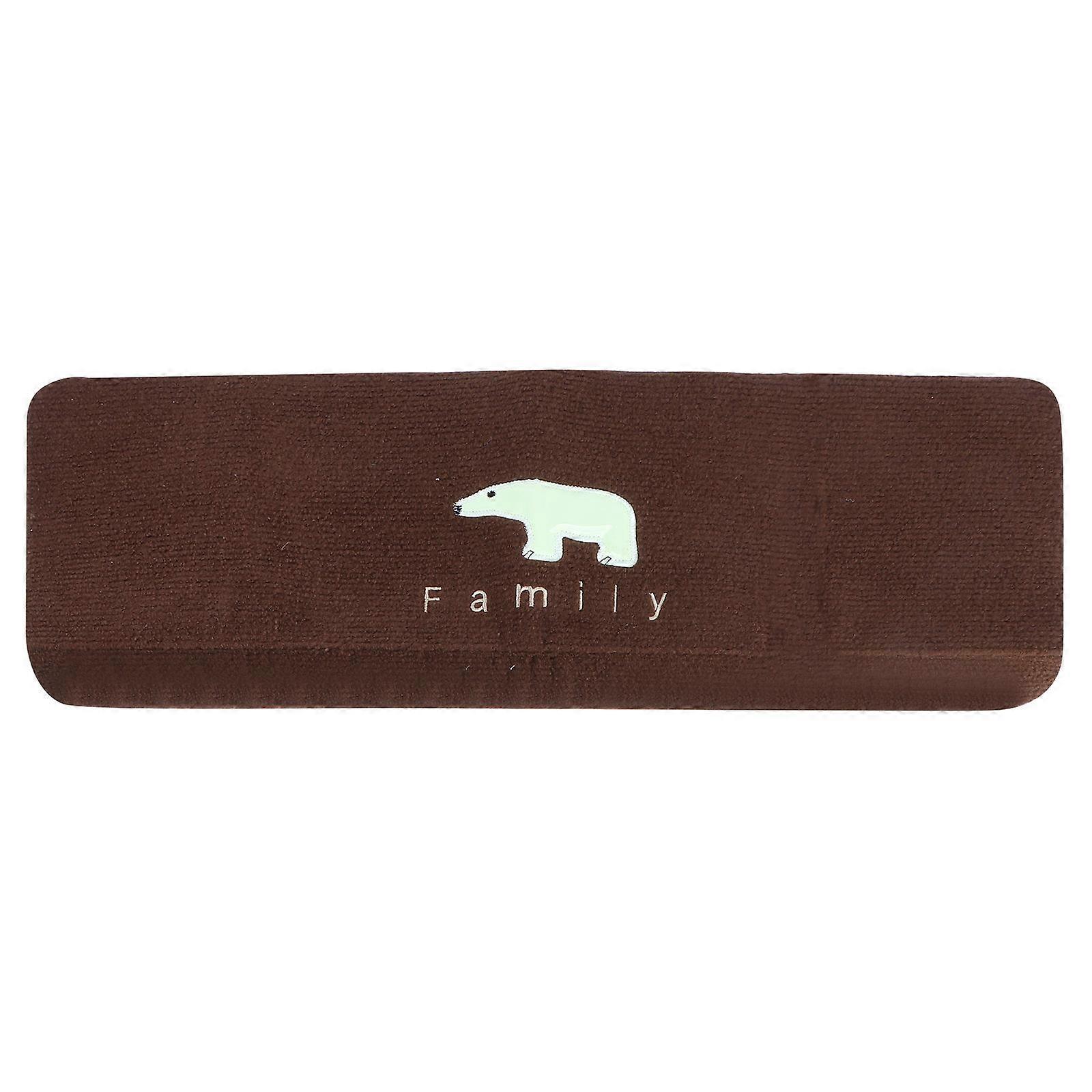 Brown Polyester Floor Mat with Excellent Antislip Performance for Home Use 1pc