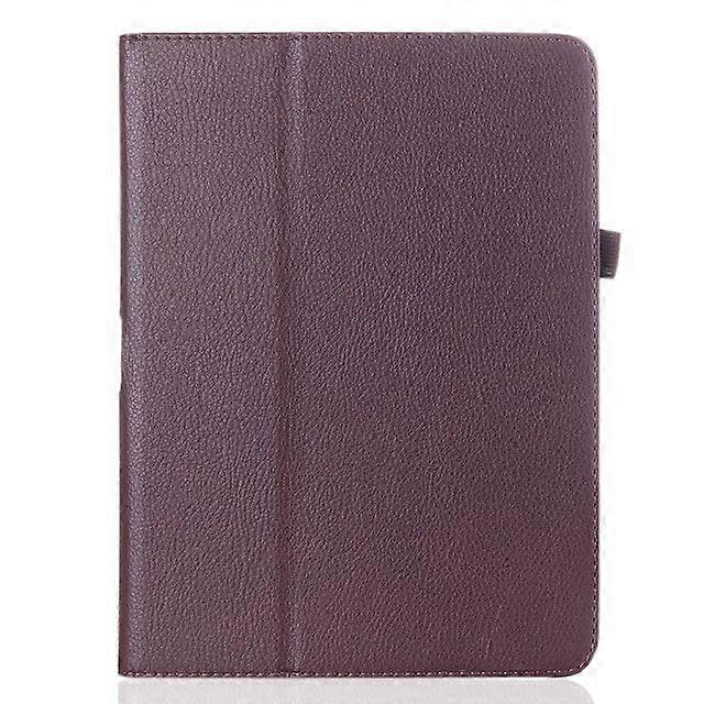 Stylish Case For Ipad Pro11 2024 Brown Bi-fold Stand Litchi Leather Export