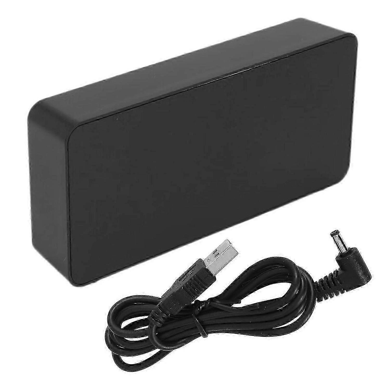 Rainbow LED digital alarm clock, adjustable volume, black.