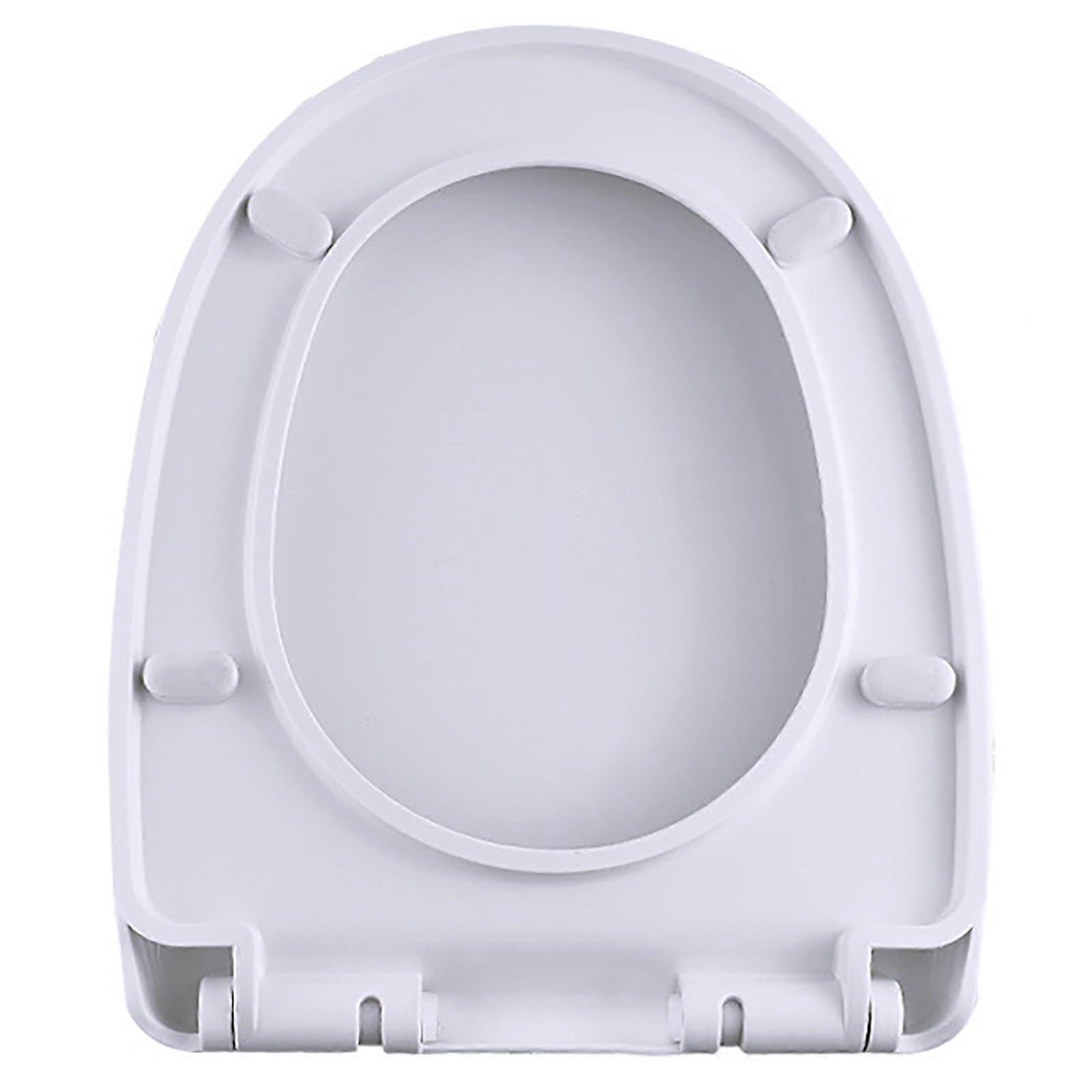 Soft Close Toilet Seat with Quick Release Hinges, White UShaped, Easy Clean, NonSlip Fit