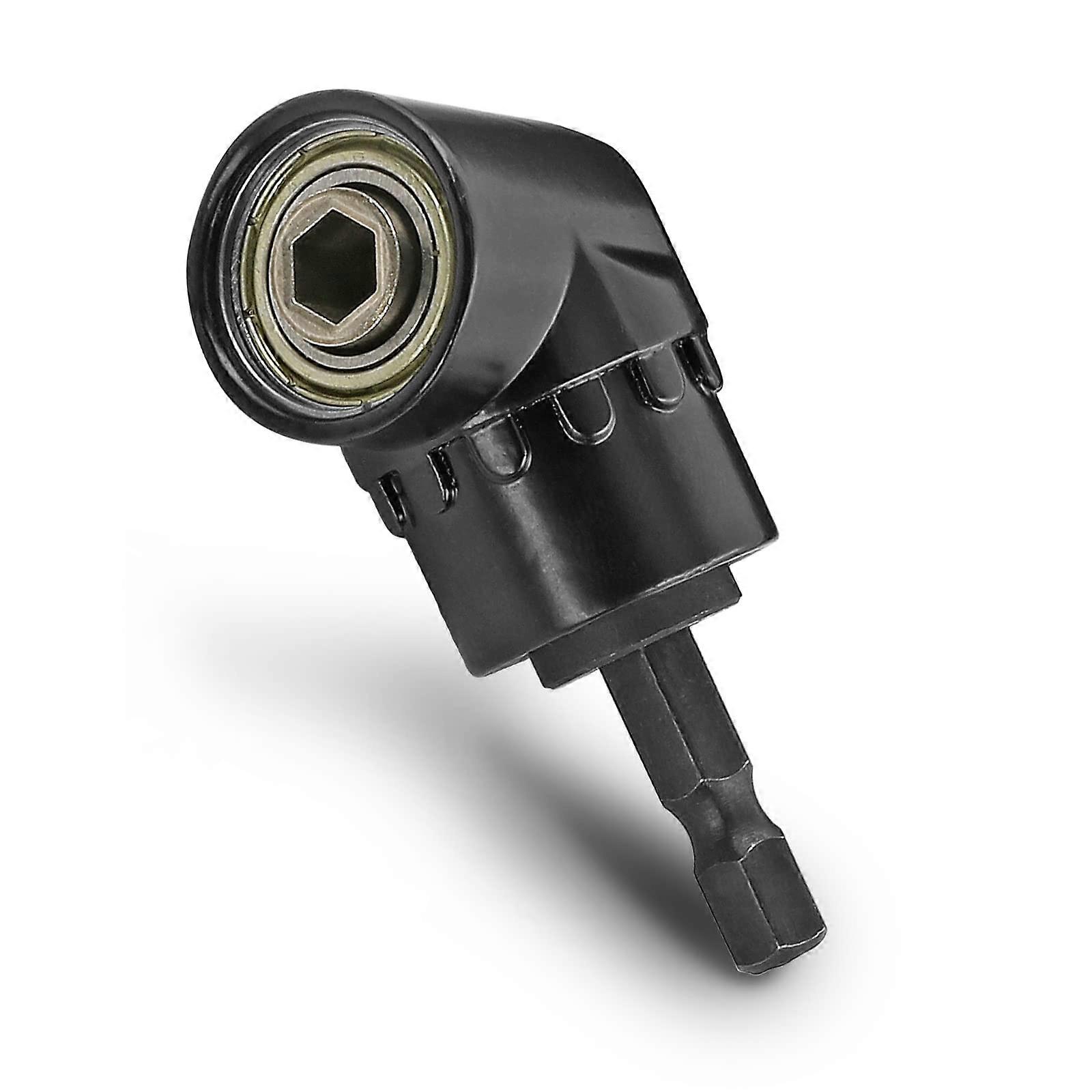 105 Degree Right Angle Drill Adapter with Magnetic Bit Lock and Quick Change Drive, 1/4 Inch Hex