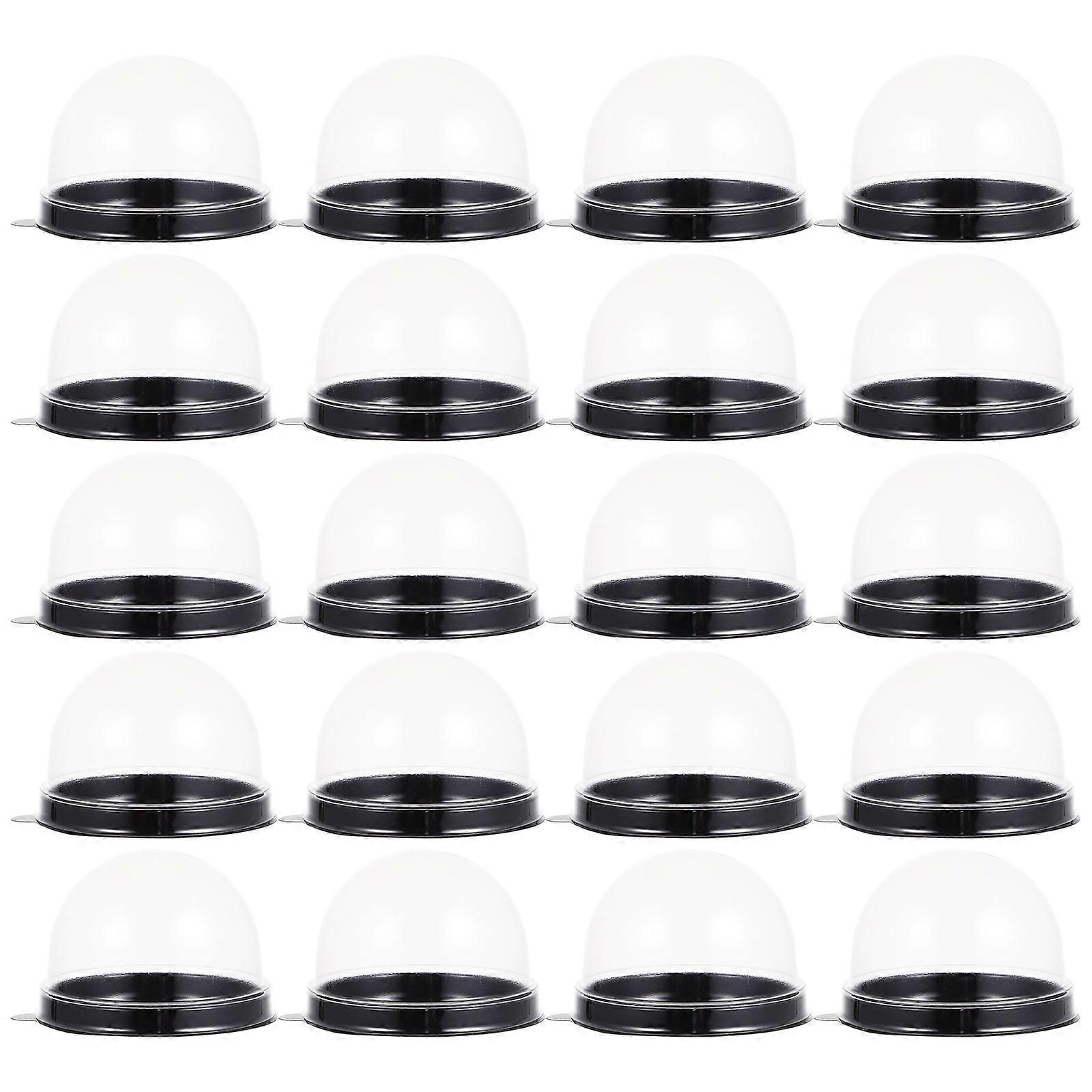 Cupcake Boxes for Storage Use 50Pcs Black Pe Material Moon Cake Holders