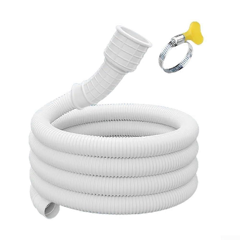 Washing Machine Drain Hose with Clamp 1.5m Universal Washer Outlet Large Diameter Durable Plastic