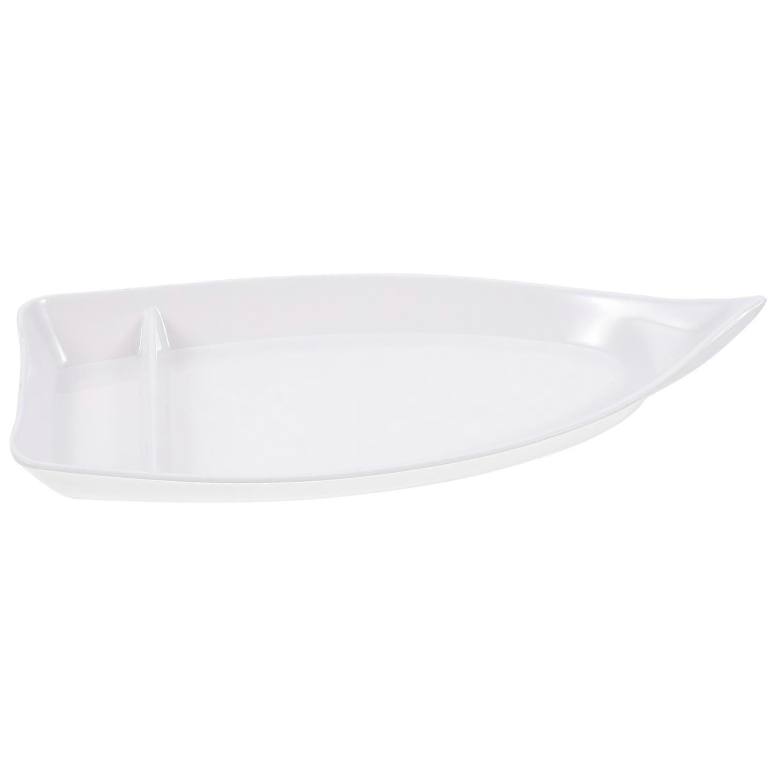 Sashimi Dish Boat Shaped Serving Tray for White Plate