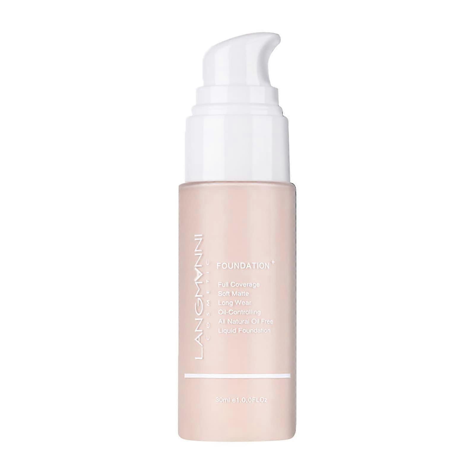30ml Full Coverage Liquid Foundation and Concealer, Lightweight Moisturizing Long Wear Makeup