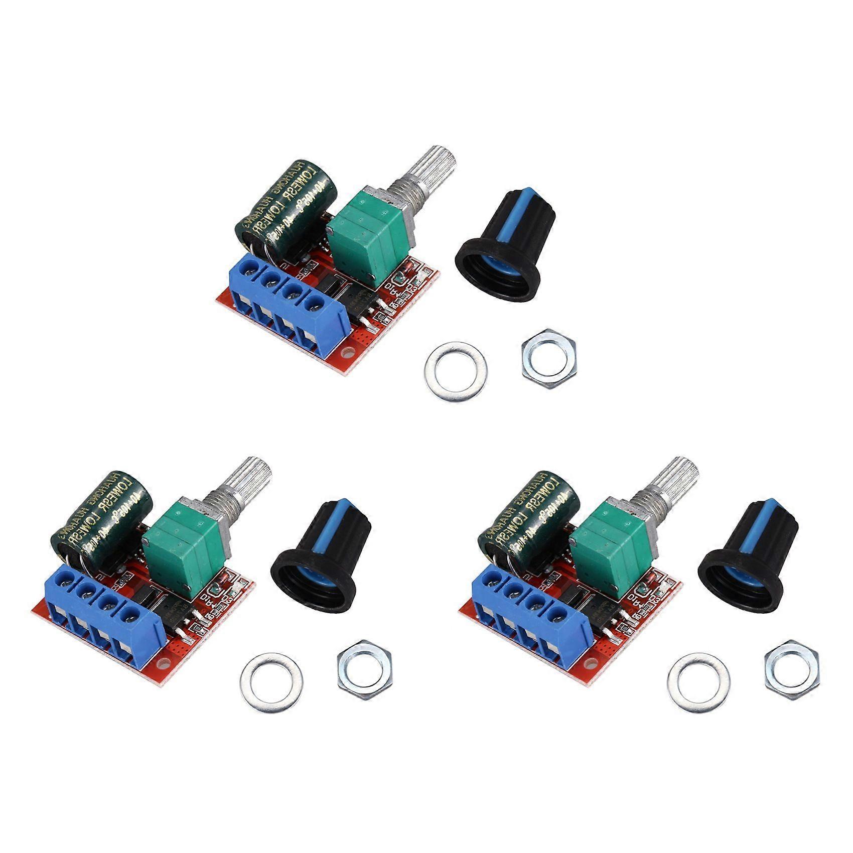 3X DC5-35V 5A PWM DC Motor Speed Controller LED Light Dimmer Switch 10KHz