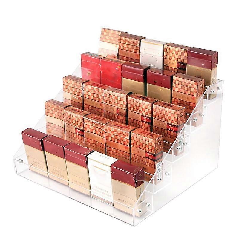 Clear Acrylic Cigarette Display Rack, 5Tier Large Capacity Shelf for Convenience Store