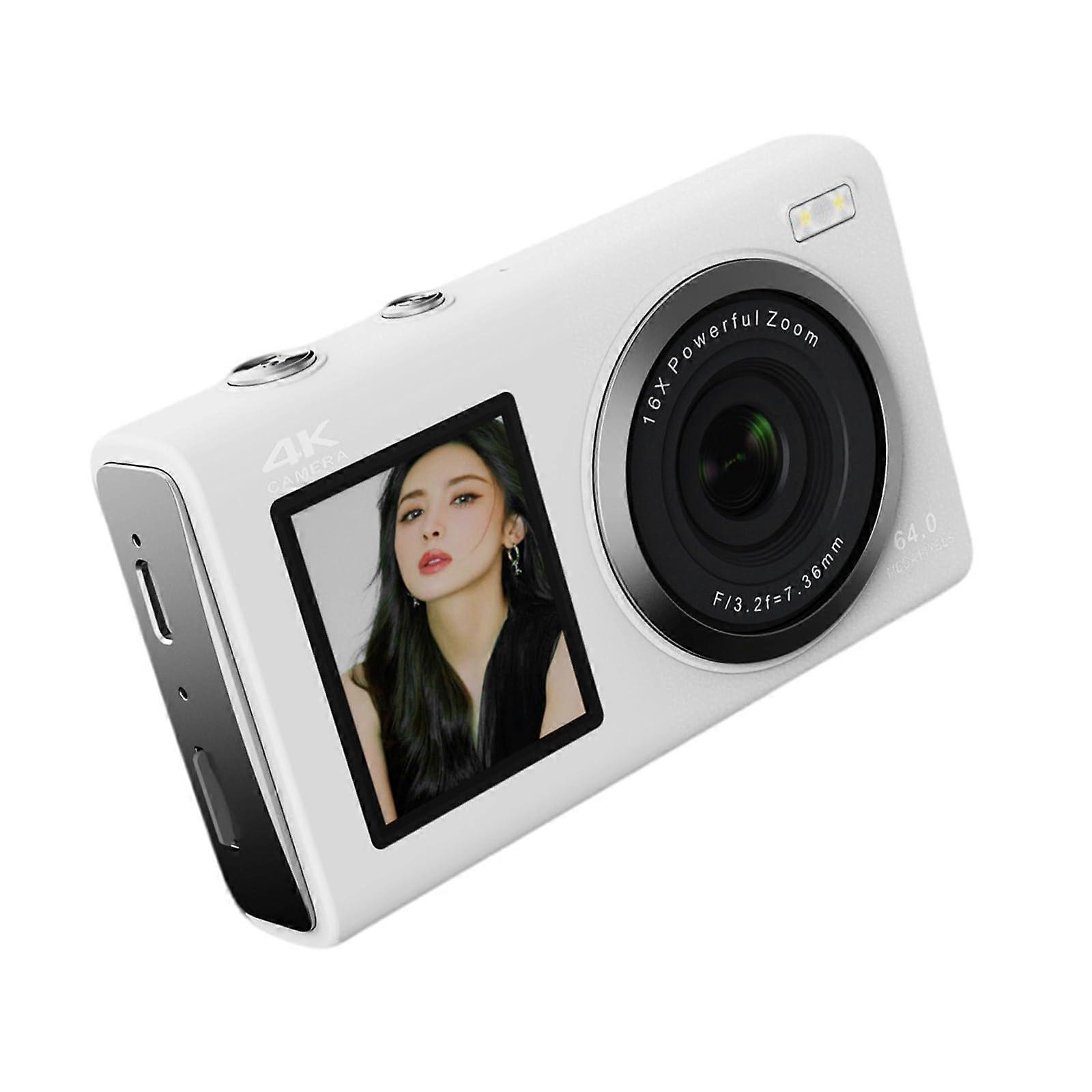 80MP 4K Digital Camera for Beginners with Dual Display, Auto Focus, Extended Battery Life
