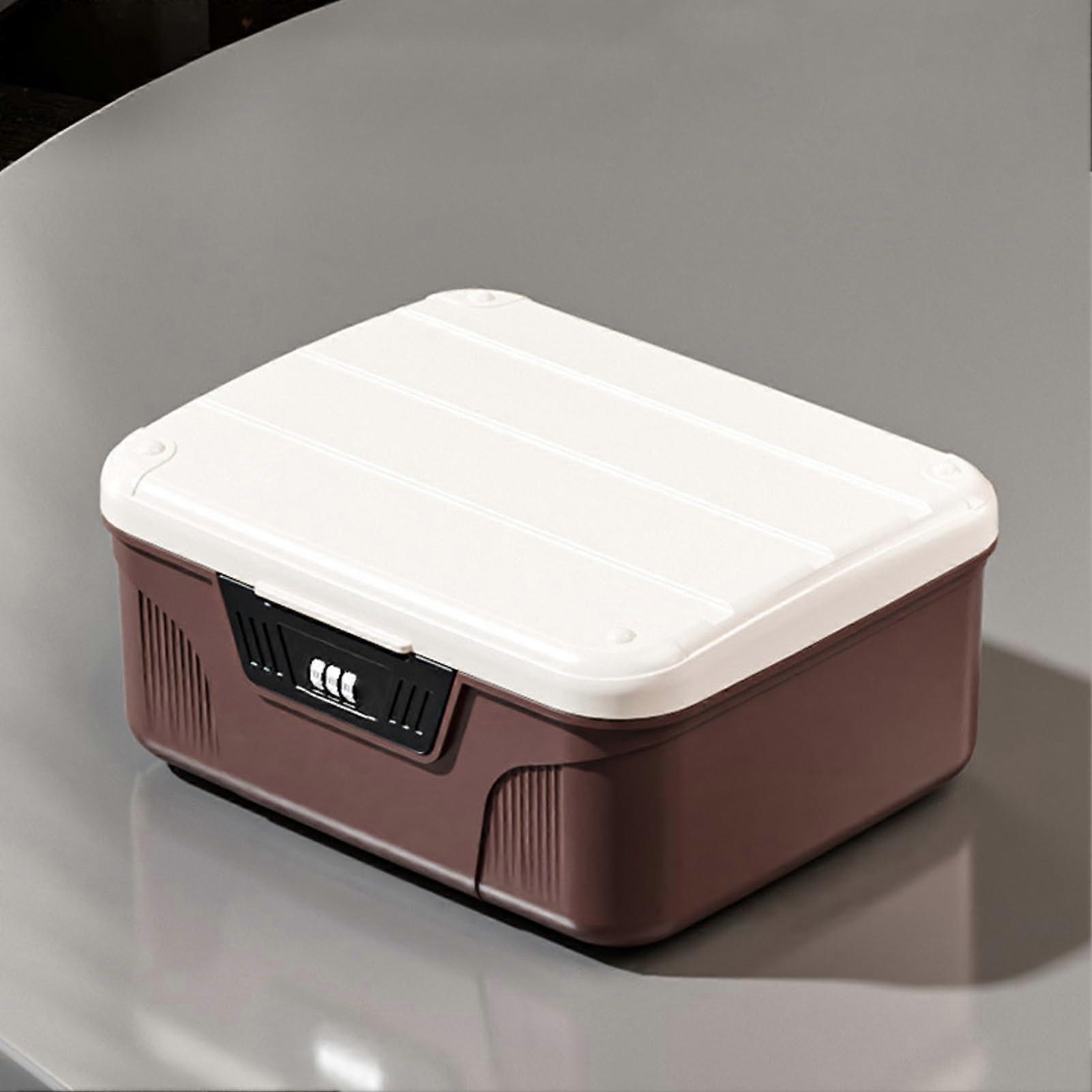 Lockable Medicine Box with Combination Lock, Large Capacity Shockproof Safe for Documents and Tools