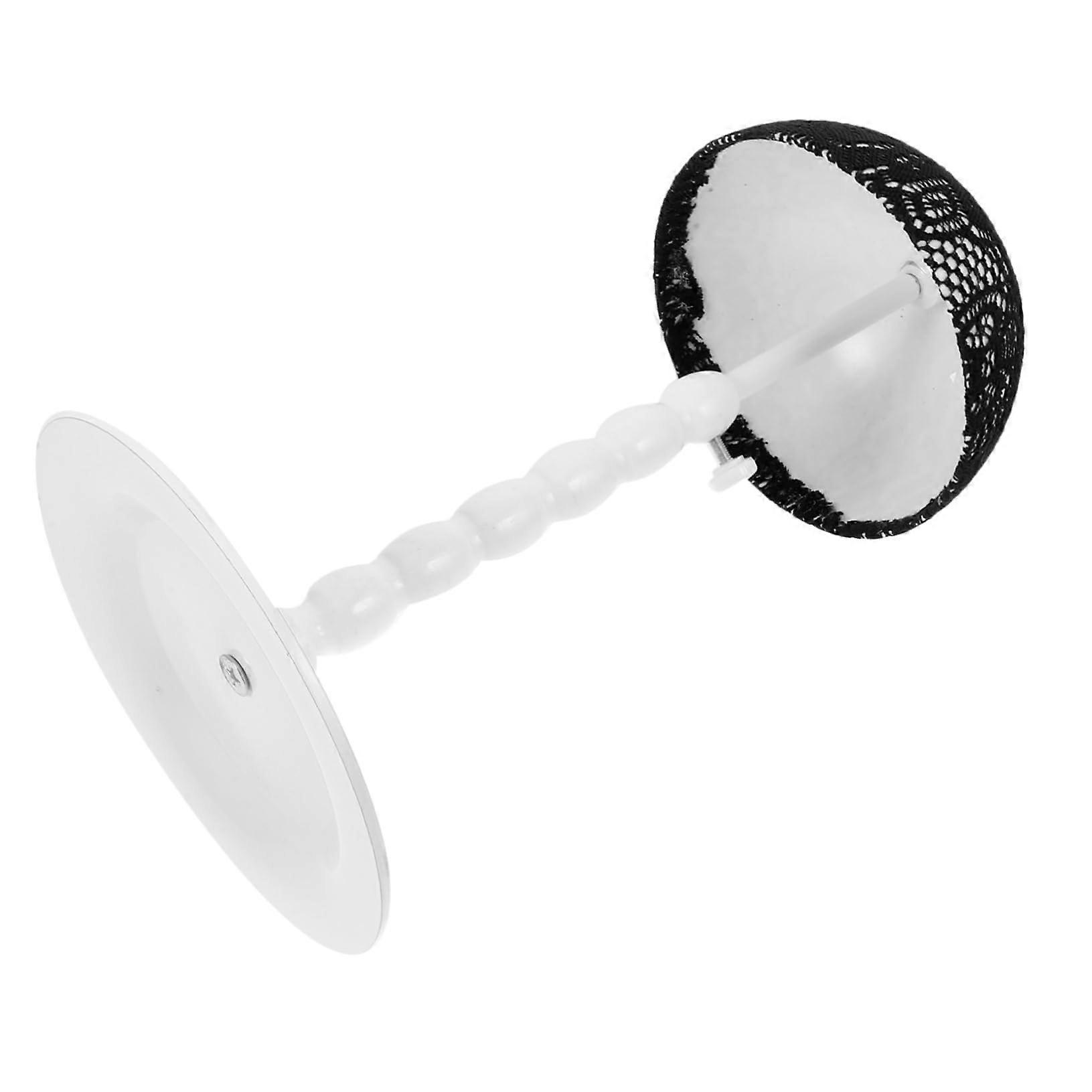 Wig Stand with Adjustable Head Support, Breathable Lace Net, Stable Tabletop Display for Styling and Drying