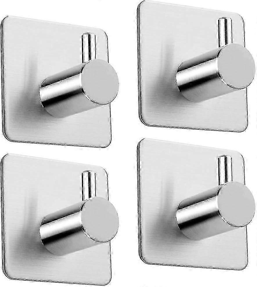 4pcs Rust-proof Bathroom Hooks, Easy Installation