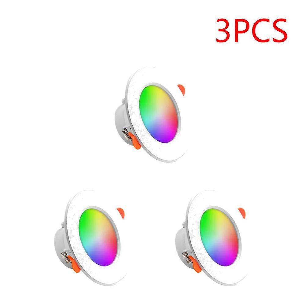 Smart Rgb Led Downlight, 10w, Bluetooth Ceiling Lamp, App & Remote Control,