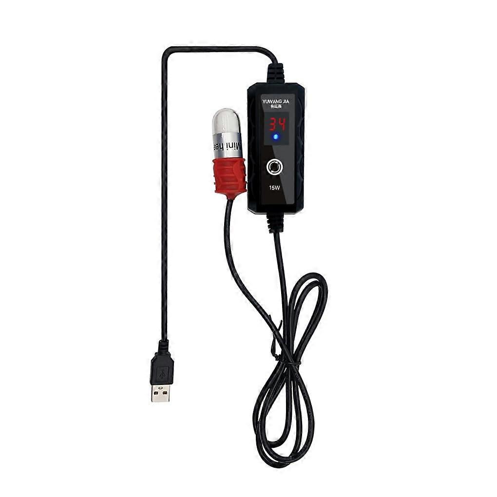 USB Aquarium Heater with External Controller, Precise Temperature Control and Overheat Protection