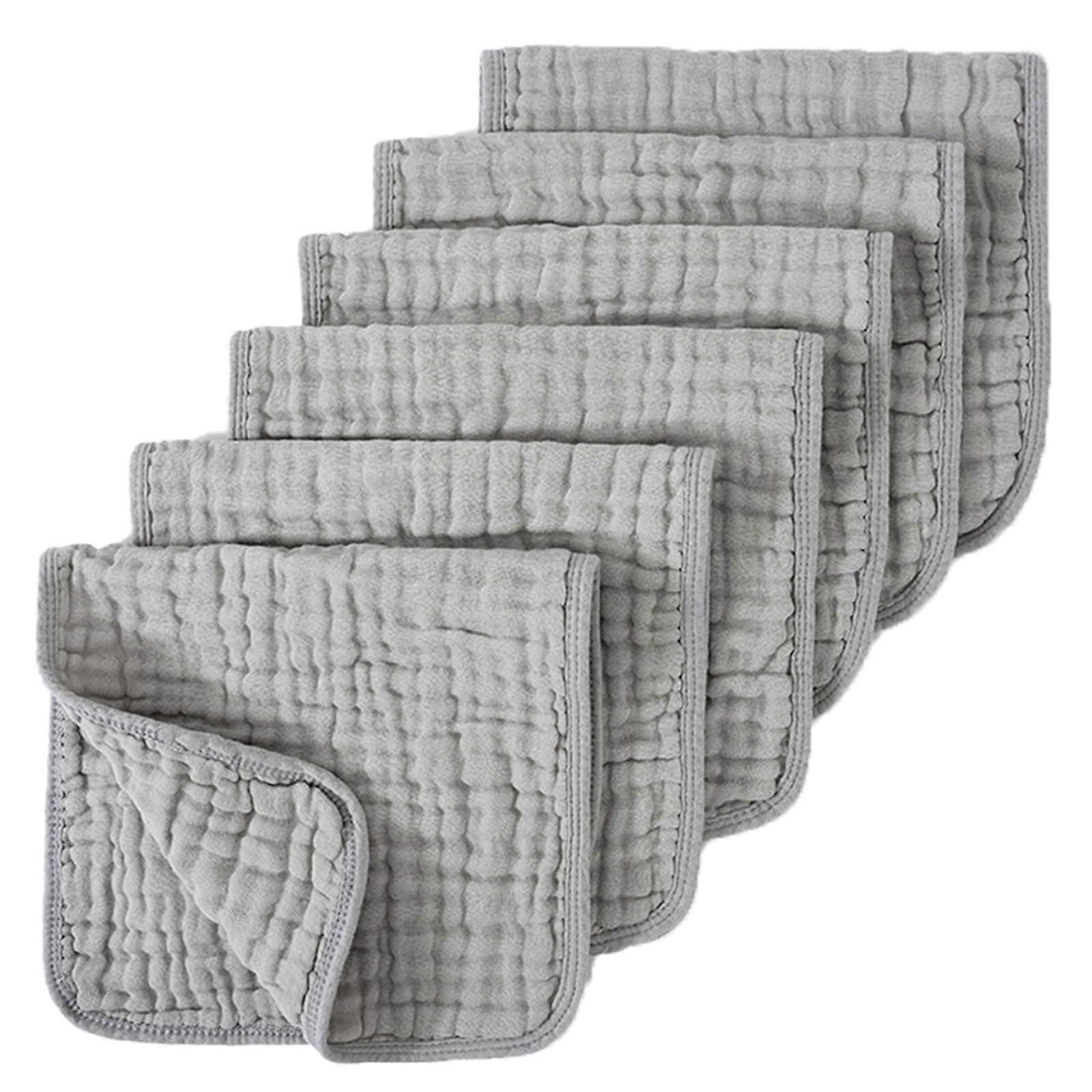 Baby Burp Cloths Cotton Large Shoulder Coverage Soft Absorbent Multiuse Set 6 Pack