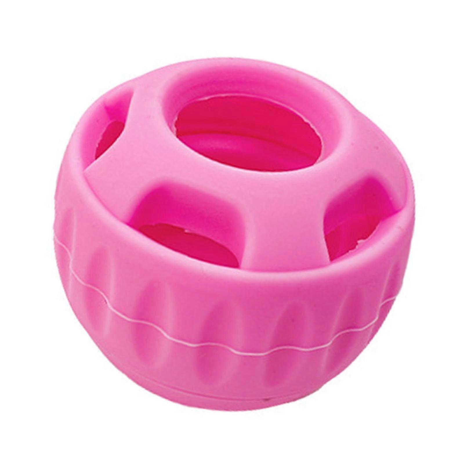 Dog  Dispensing Toy, Interactive Silicone Ball for Medium Large Dogs, Durable Pink 7cm