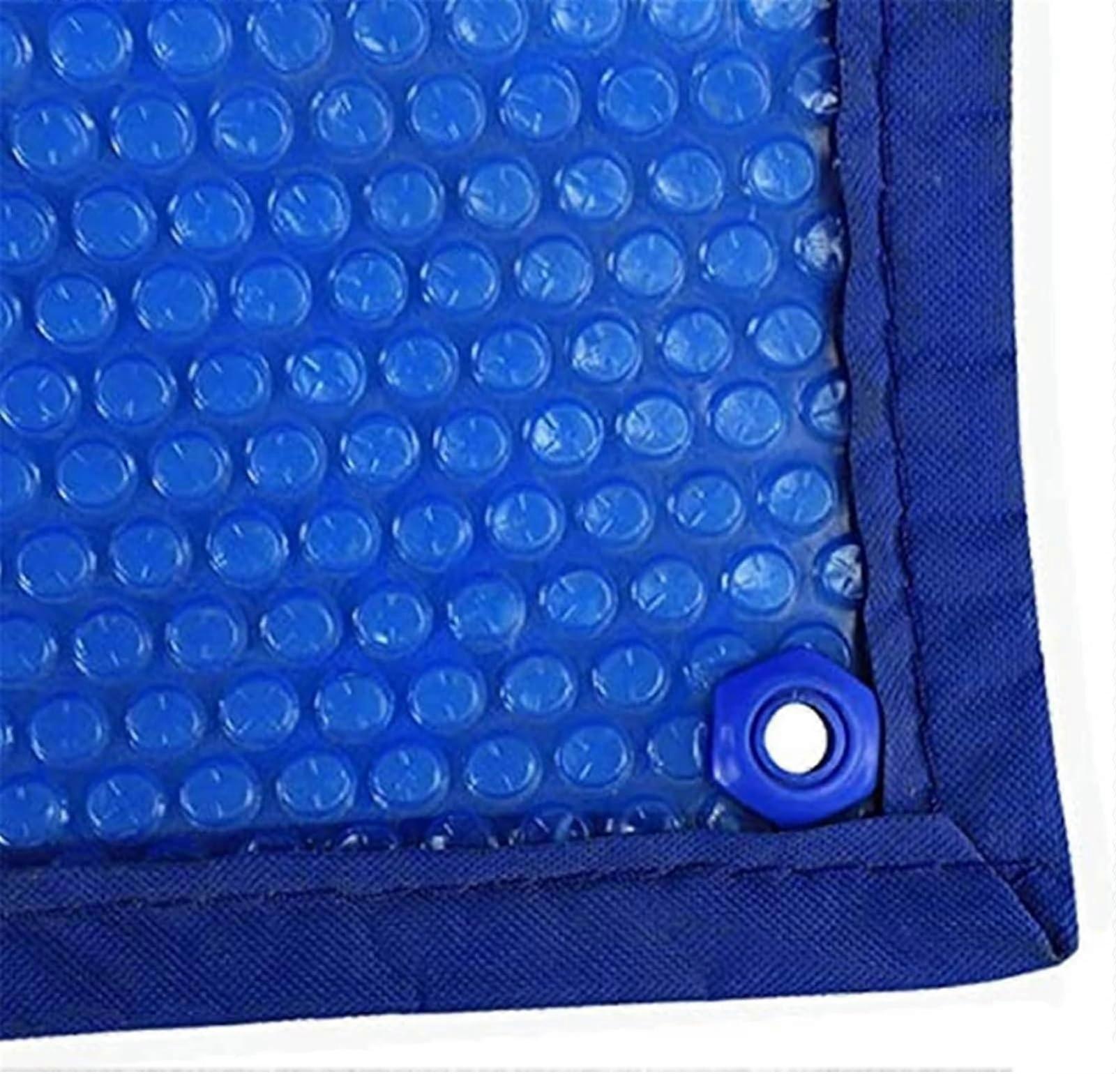 Blue Pool Cover 1.5X1m Solar Heating for Small Rectangular Swimming Pools with Grommets