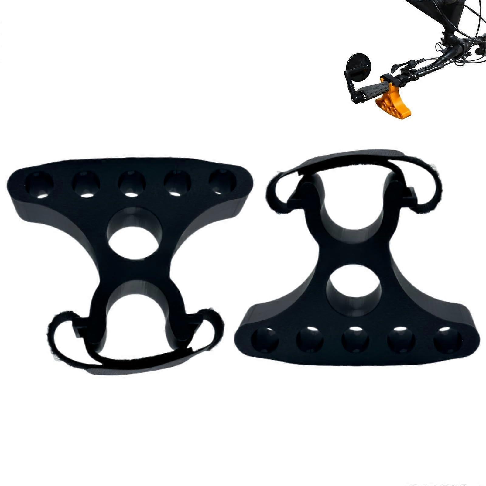 2Piece Adjustable Bike  Stand with Handlebar Stabilizer Support for Mountain Bicycle Maintenance (Black)