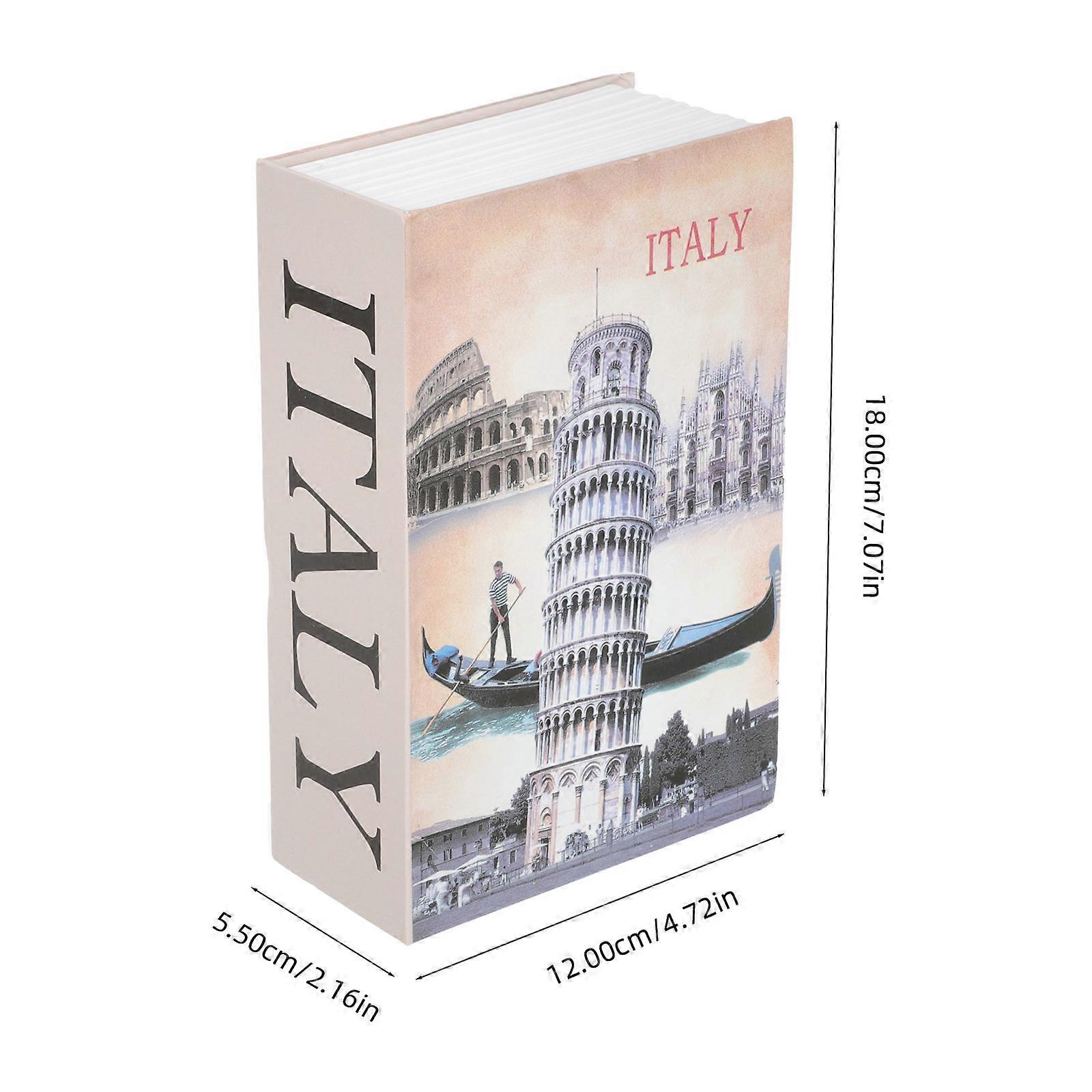 Portable Safe Box Lock Box for Storage Featuring Simulation Book Design