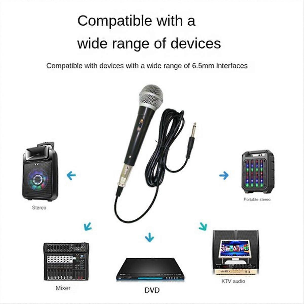  Handheld Professional Wired Dynamic Microphone