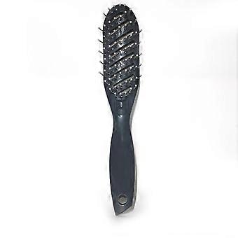 Detangling Hair Brush for Curly Hair with Gentle Scalp Massage, Vented AntiSlip Grip, Grey