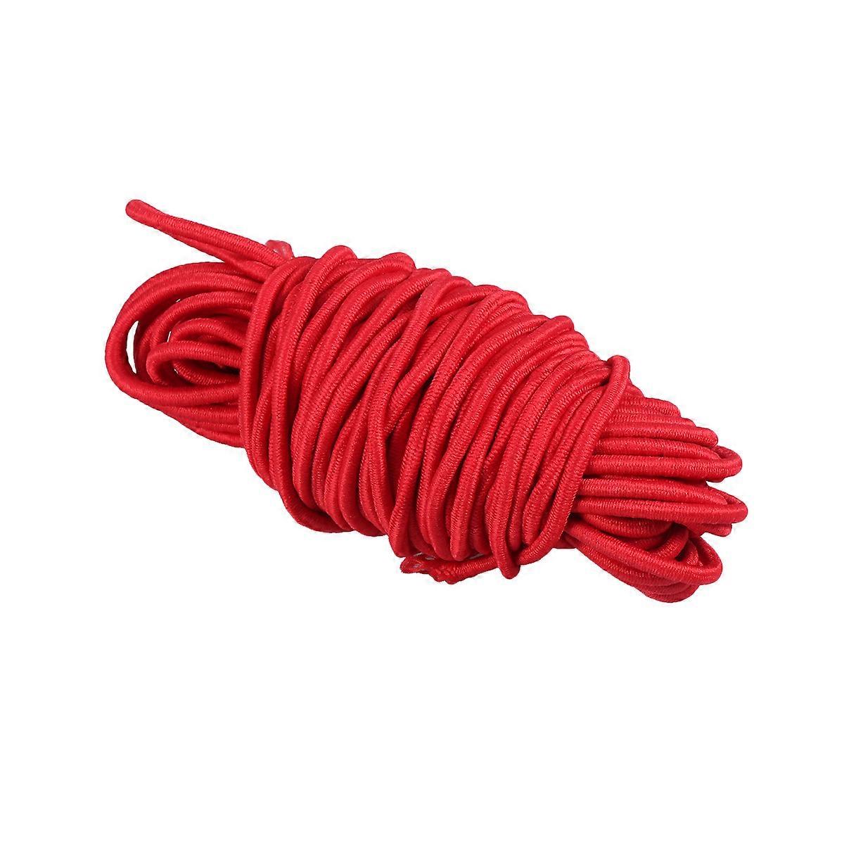 Elastic Cord Round Stretch Rope for Multi-Purpose Use 1Pcs 10M Length Red